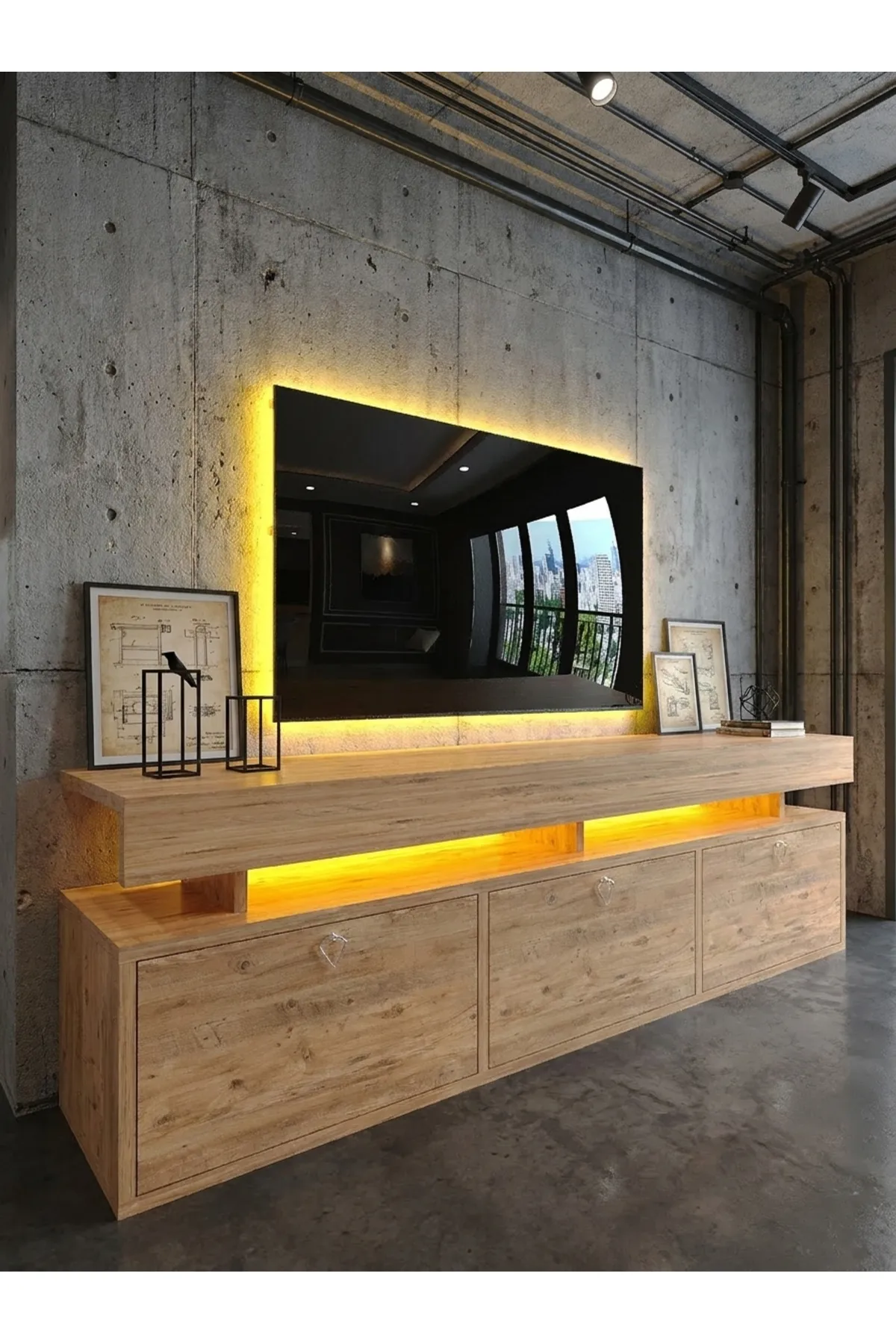 KARNAVAL LEDLİ TV ÜNİTESİ ATLANTİK 150 cm L8203-6