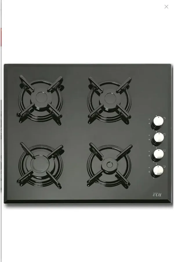 S 848 CT CAM EMAYE IZGARA SİYAH SET ÜSTÜ OCAK