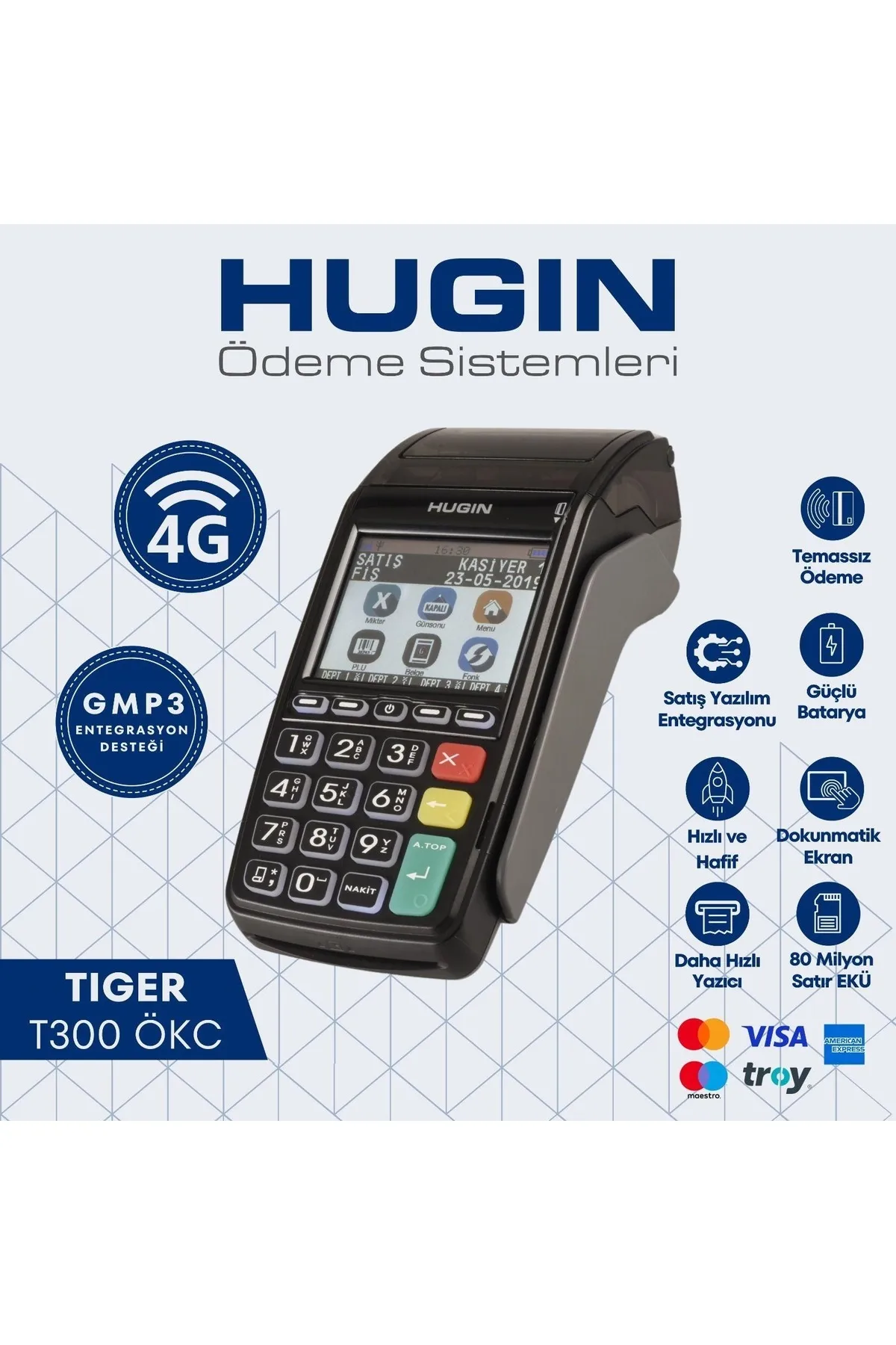 HUGİN 4G T300 EFTPOS KASA