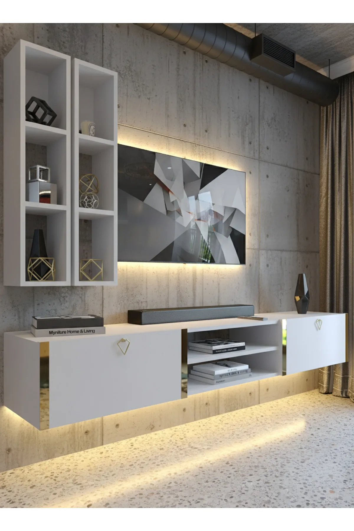 Karnaval Tv Ünitesi - Beyaz - GL13800-1