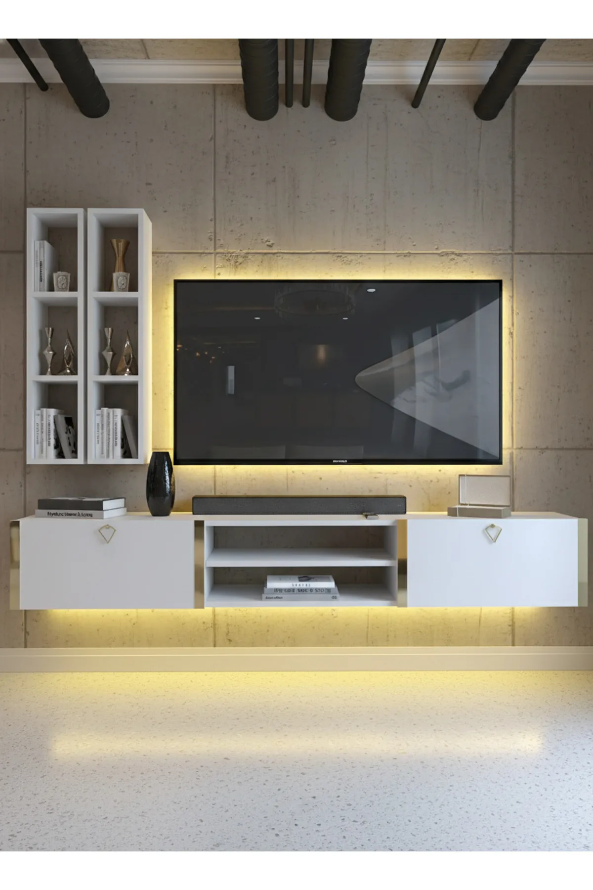 Karnaval Tv Ünitesi - Beyaz - GL13800-1