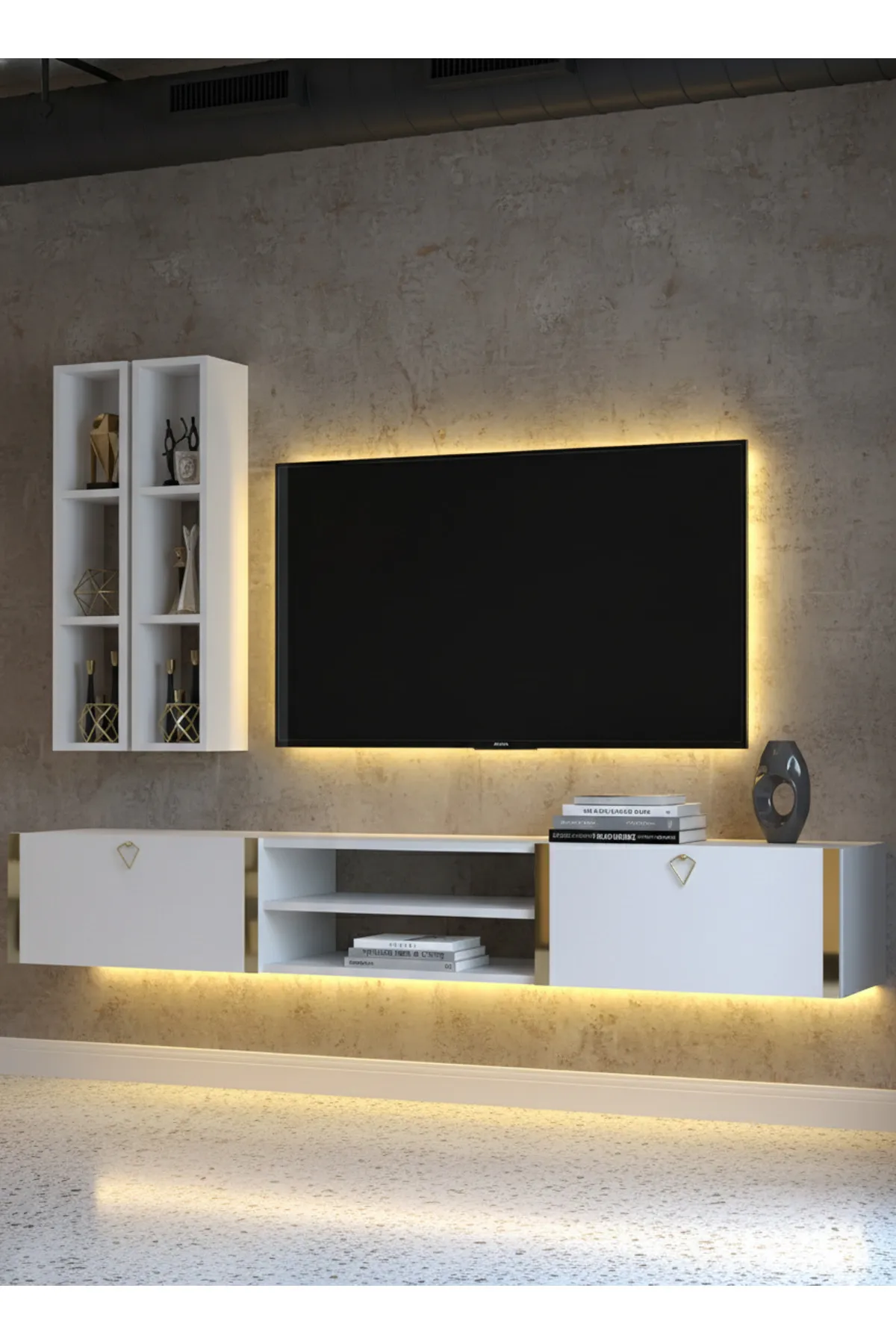 Karnaval Tv Ünitesi - Beyaz - GL13800-1