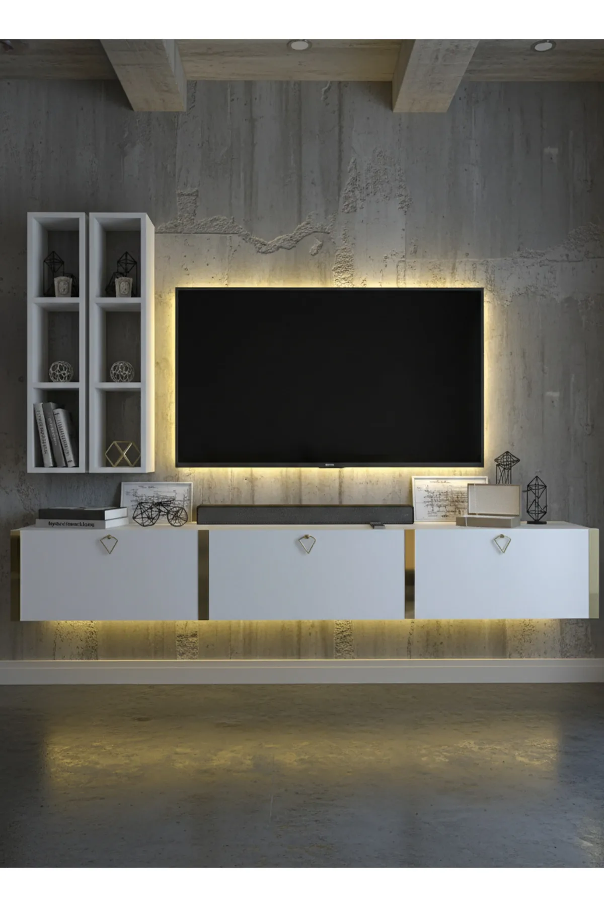Karnaval Tv Ünitesi - Beyaz - A6-GL13003-1