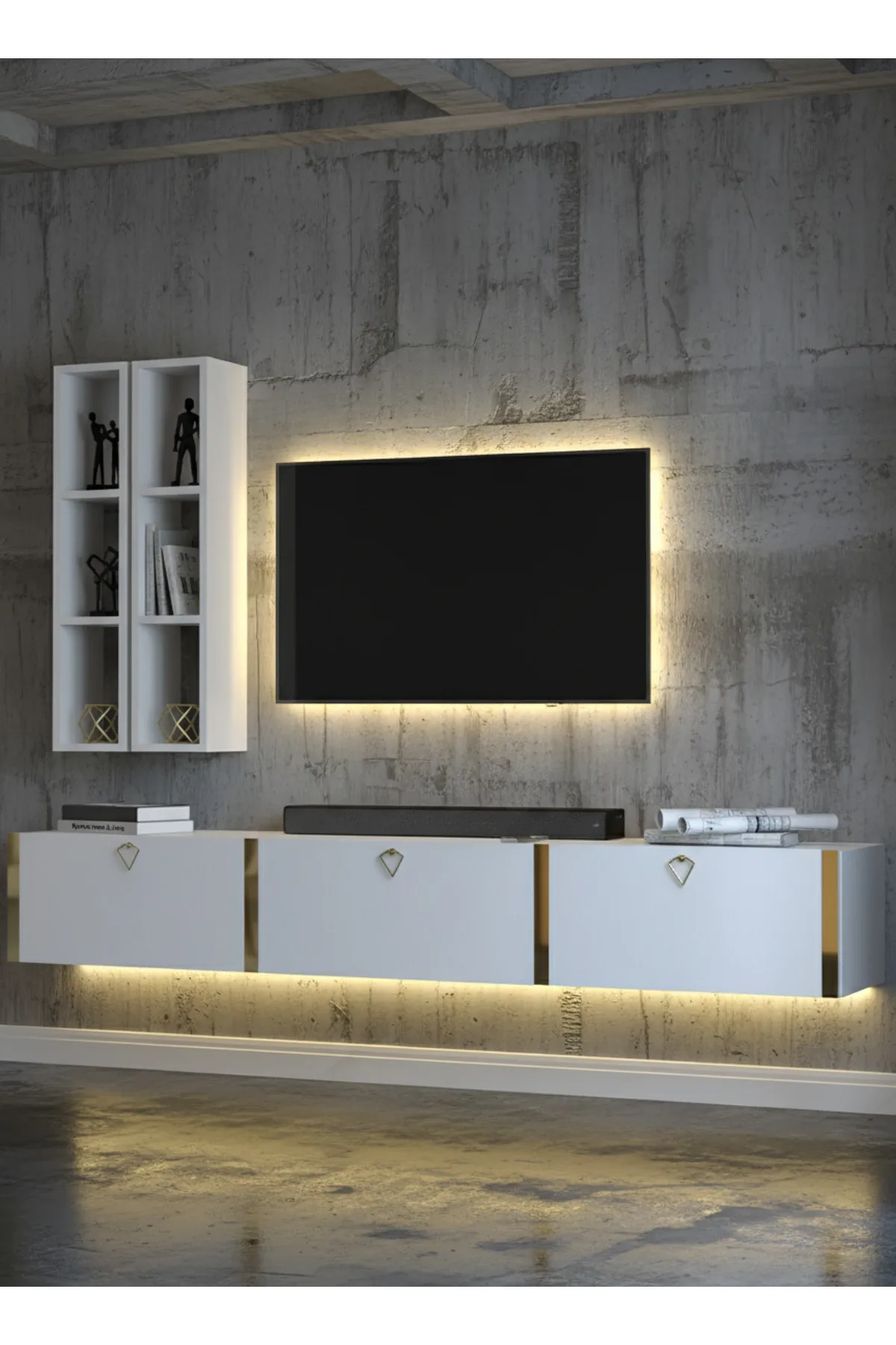 Karnaval Tv Ünitesi - Beyaz - A6-GL13003-1