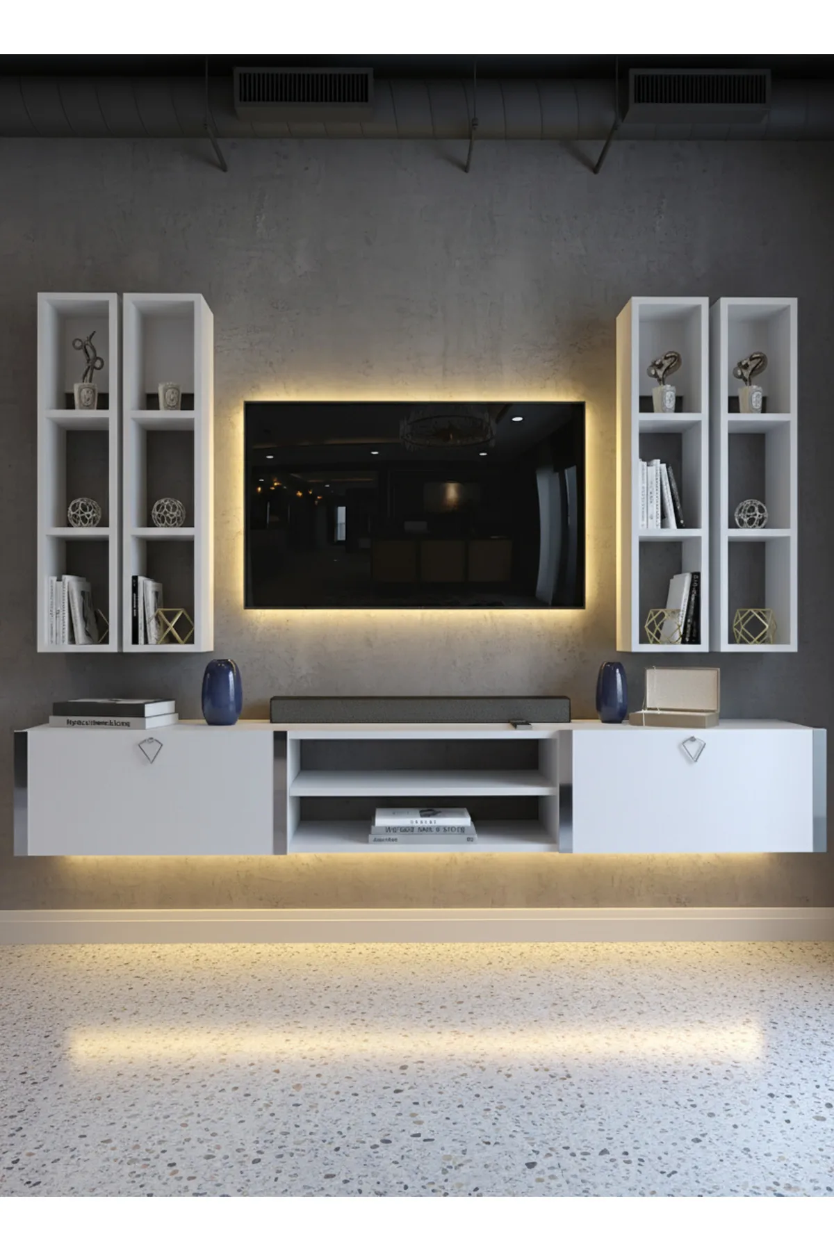 Karnaval Tv Ünitesi - Beyaz - SL13801-1