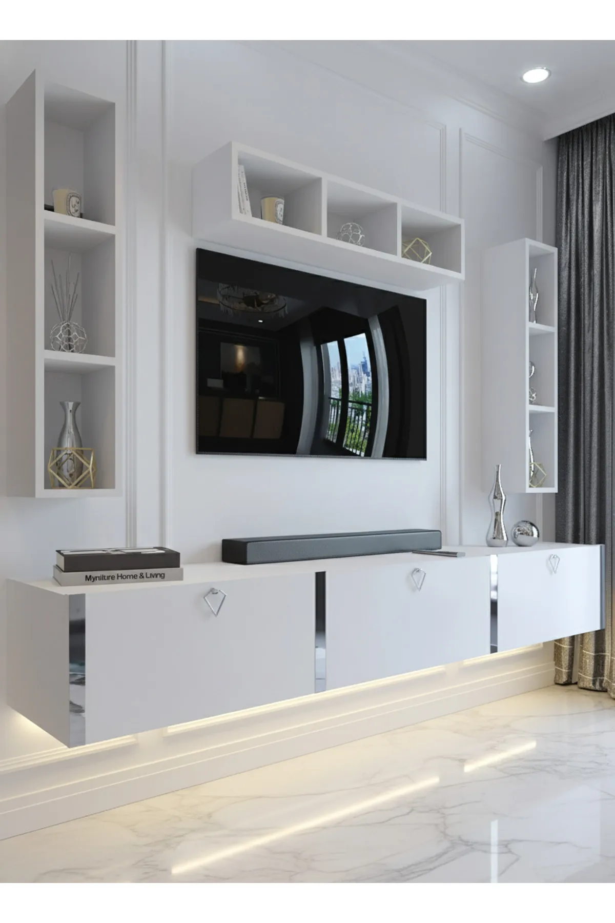 Karnaval Tv Ünitesi - Beyaz - A6-SL13007-1