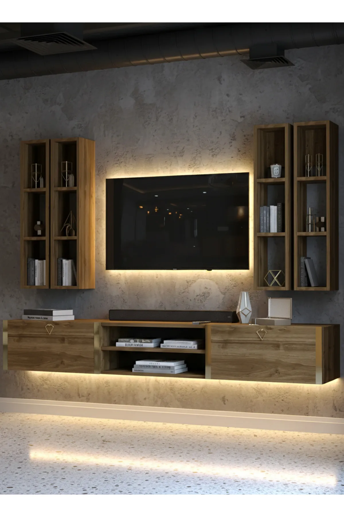 Karnaval Tv Ünitesi - Ceviz - GL13001-2