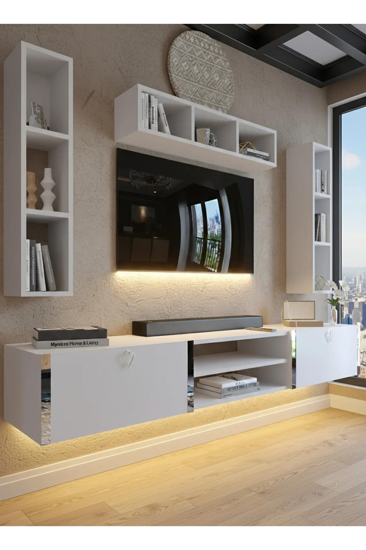 Karnaval Tv Ünitesi - Beyaz - A6-SL13806-1