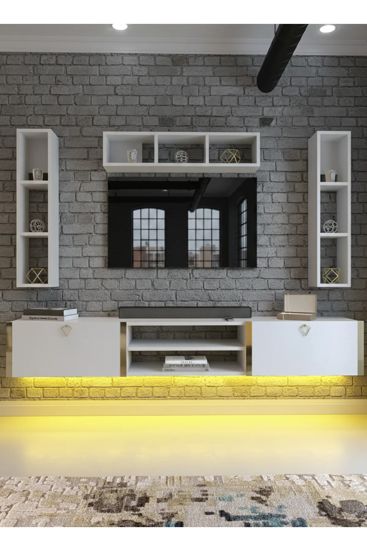 Karnaval Tv Ünitesi - Beyaz - A6-GL13006-1
