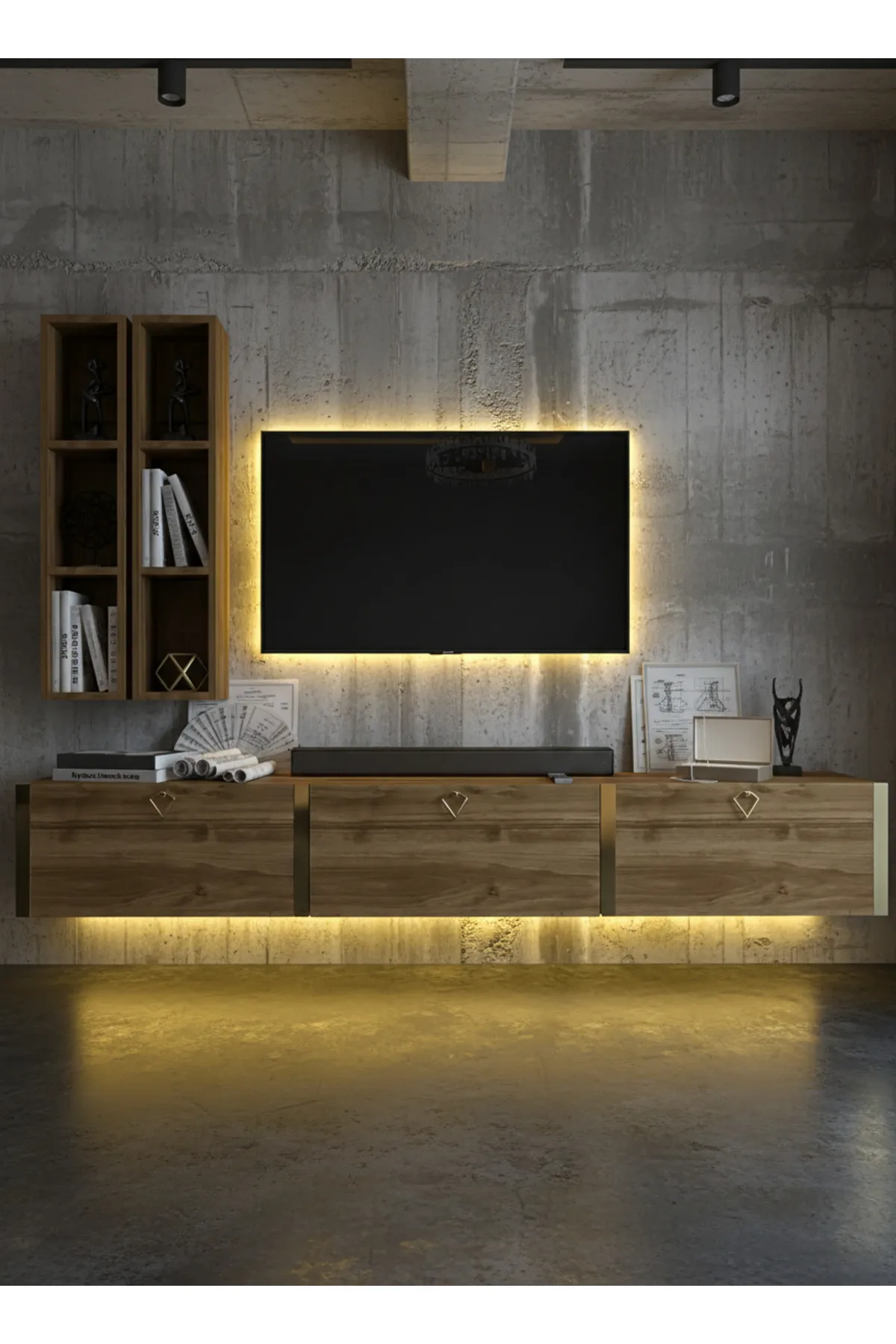 Karnaval Tv Ünitesi - Ceviz - A6-GL13003-2