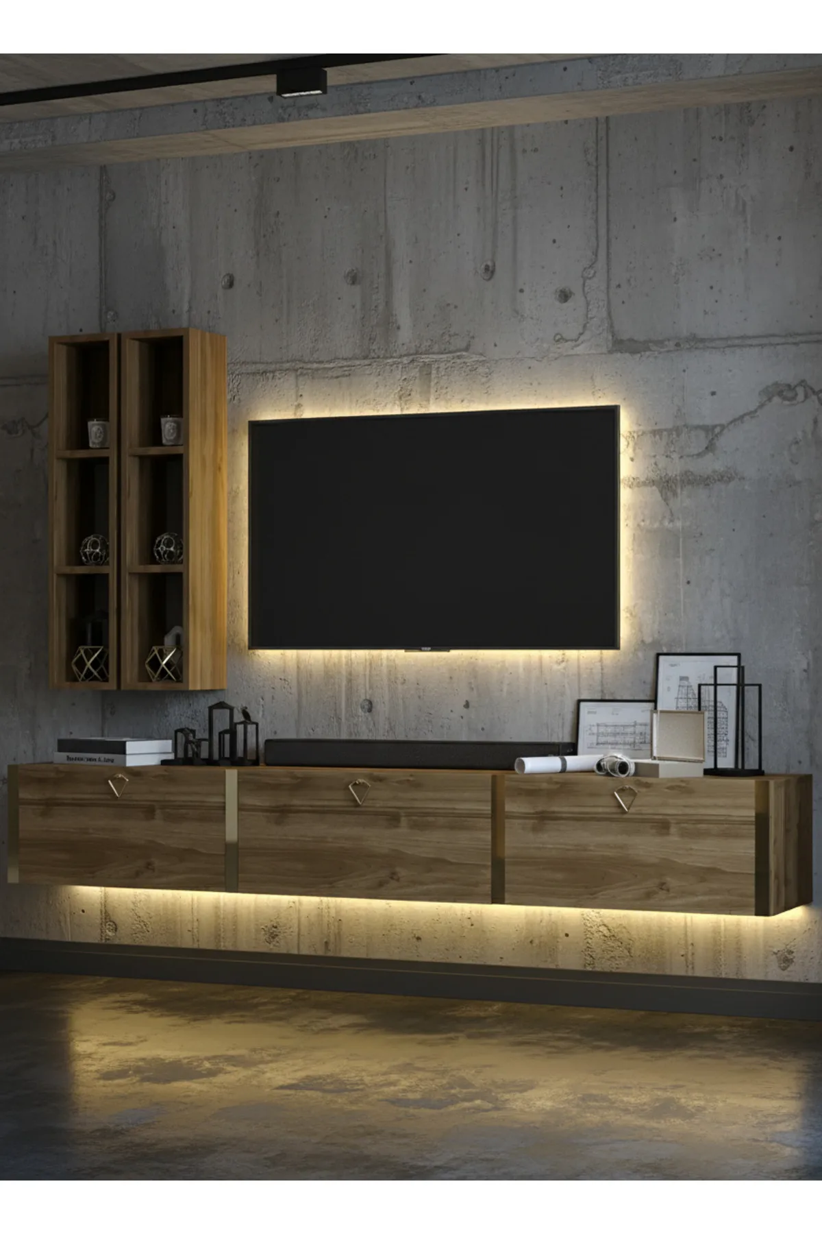 Karnaval Tv Ünitesi - Ceviz - A6-GL13003-2