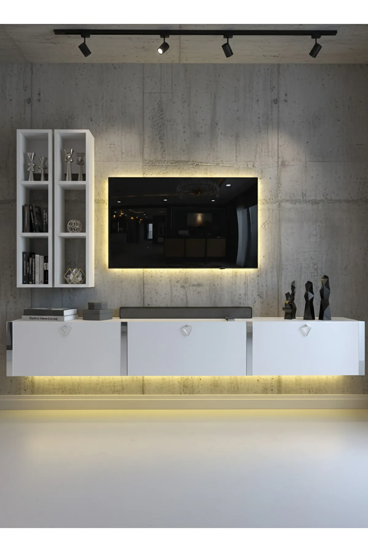 Karnaval Tv Ünitesi - Beyaz - A6-SL13803-1