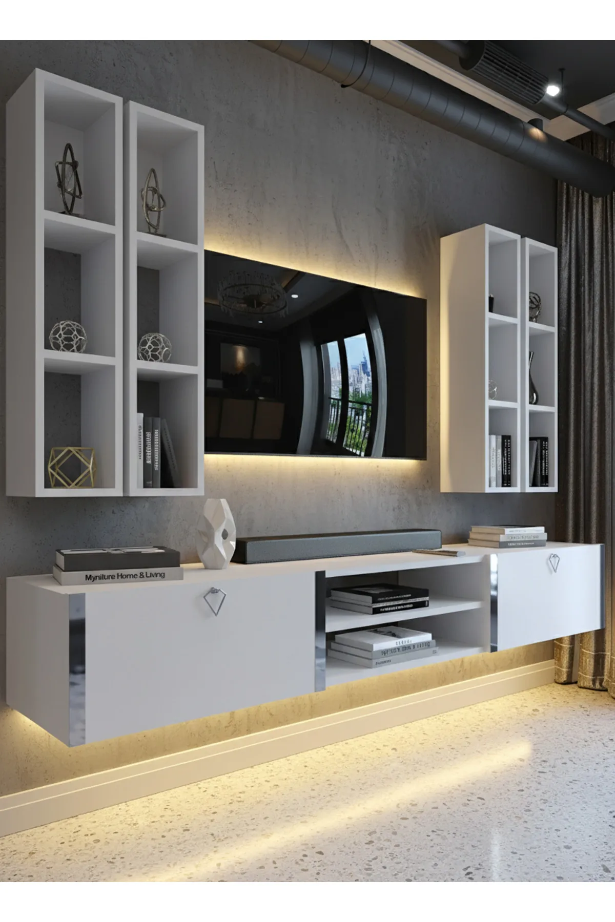 Karnaval Tv Ünitesi - Beyaz - SL13001-1