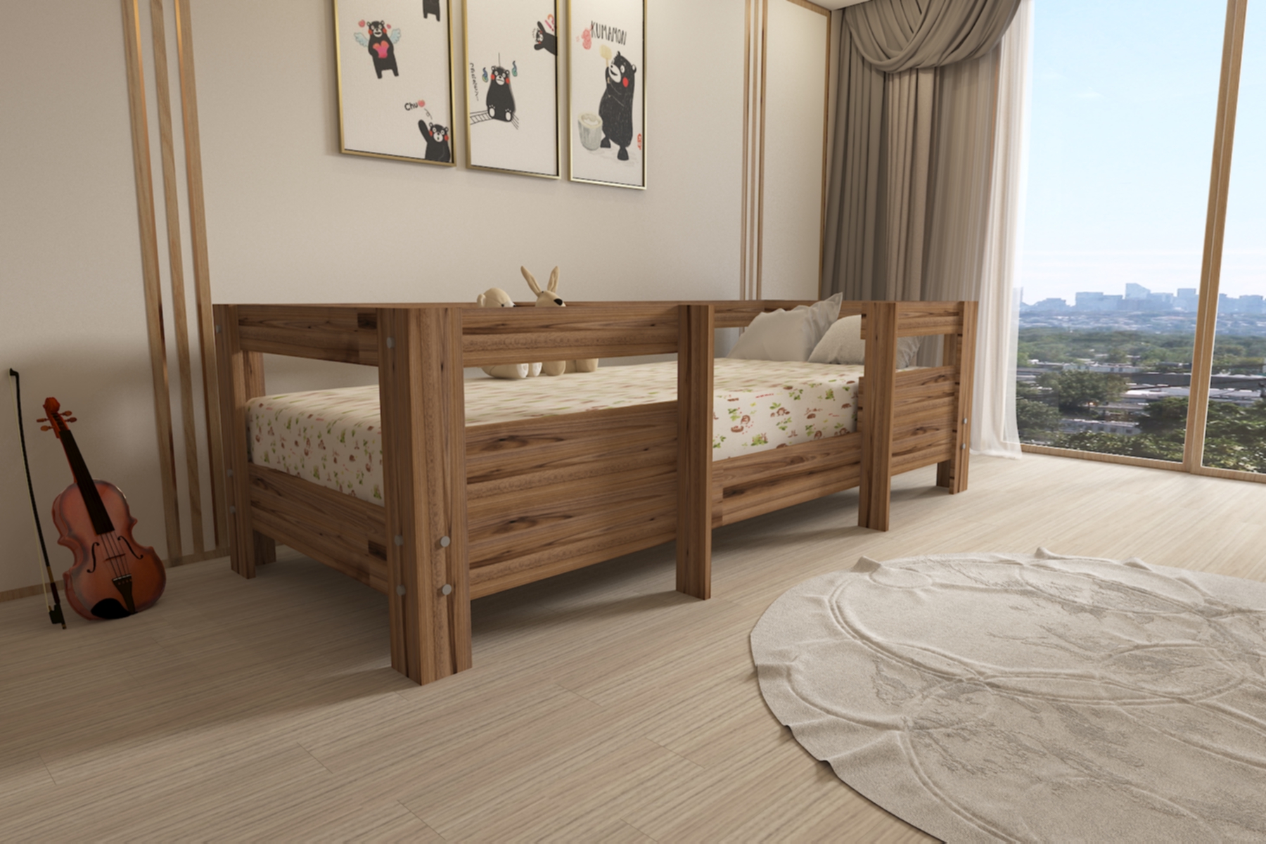 Montessori Çırağan Çocuk Karyolası 90x190 Yatak Uyumlu M5