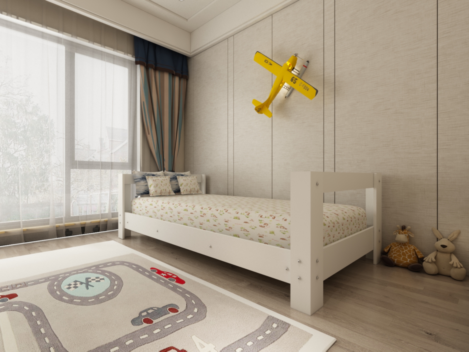 Ninnimo 90x190 Yatak Uyumlu Beyaz MDF Montessori Karyola- MY1-1