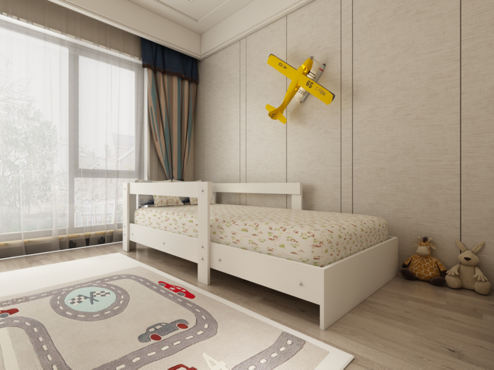Ninnimo 90x190 Yatak Uyumlu Beyaz MDF Montessori Karyola- MY7-1