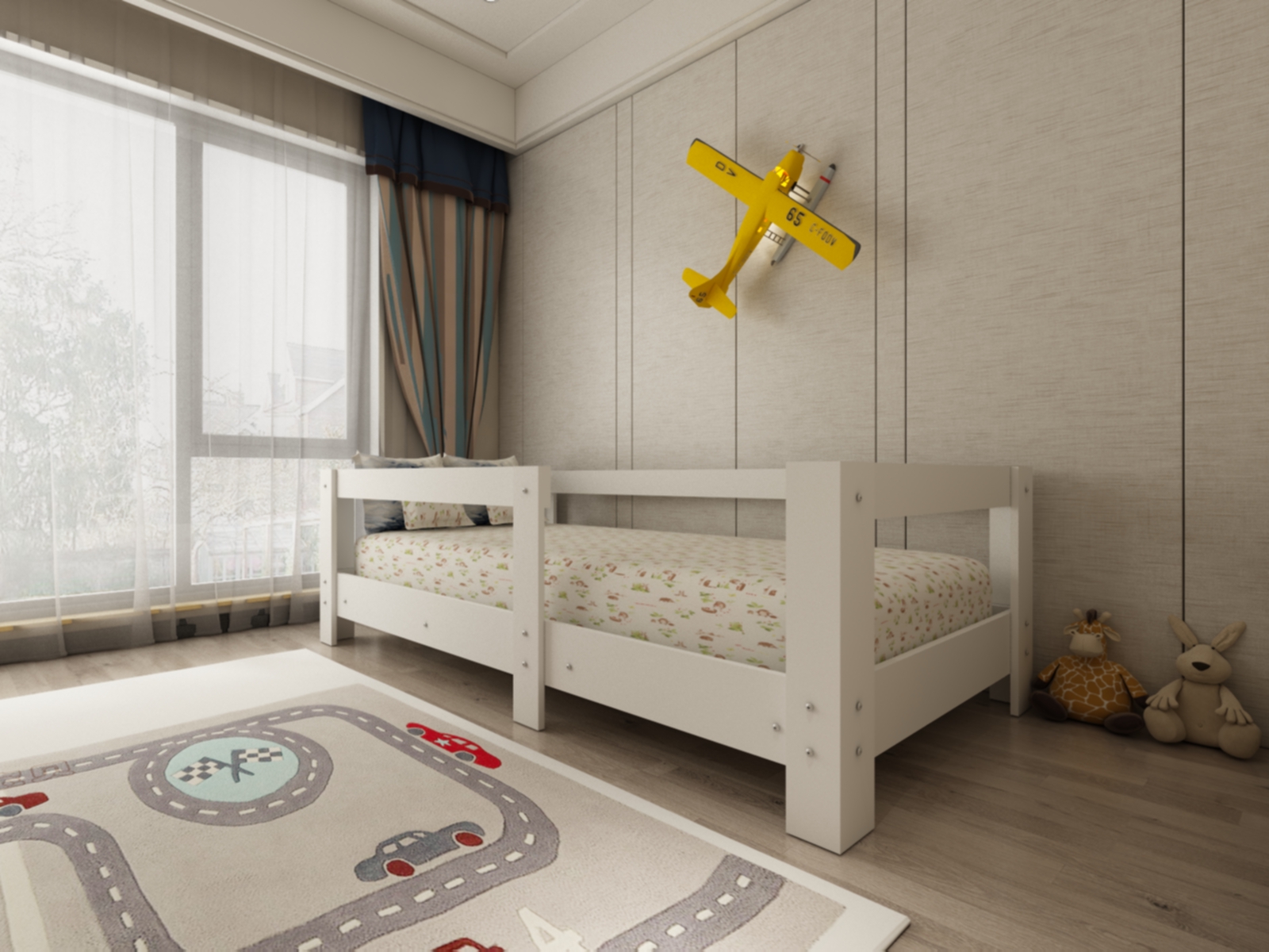 Ninnimo 90x190 Yatak Uyumlu Beyaz MDF Montessori Karyola- MY2-1