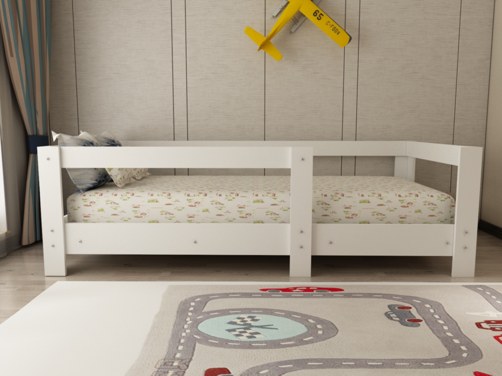 Ninnimo 90x190 Yatak Uyumlu Beyaz MDF Montessori Karyola- MY2-1