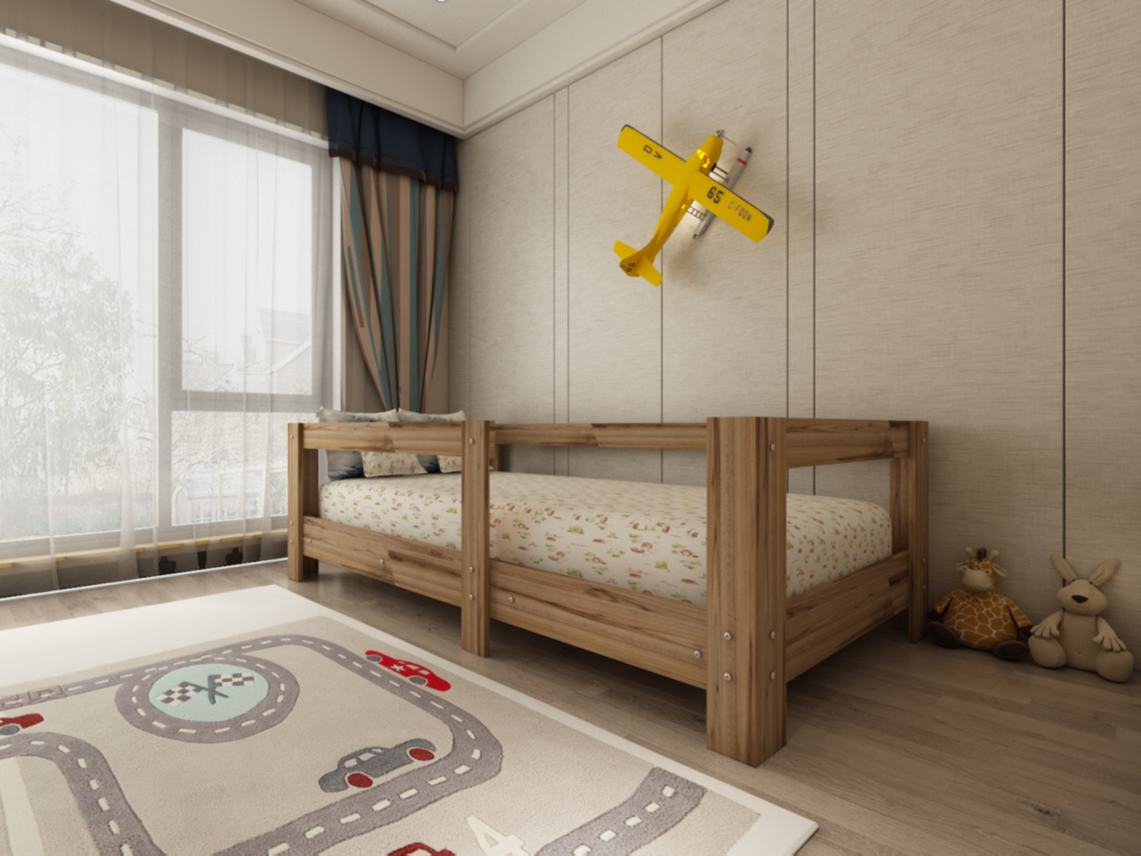 Montessori Çırağan Çocuk Karyolası 90x190 Yatak Uyumlu Y2