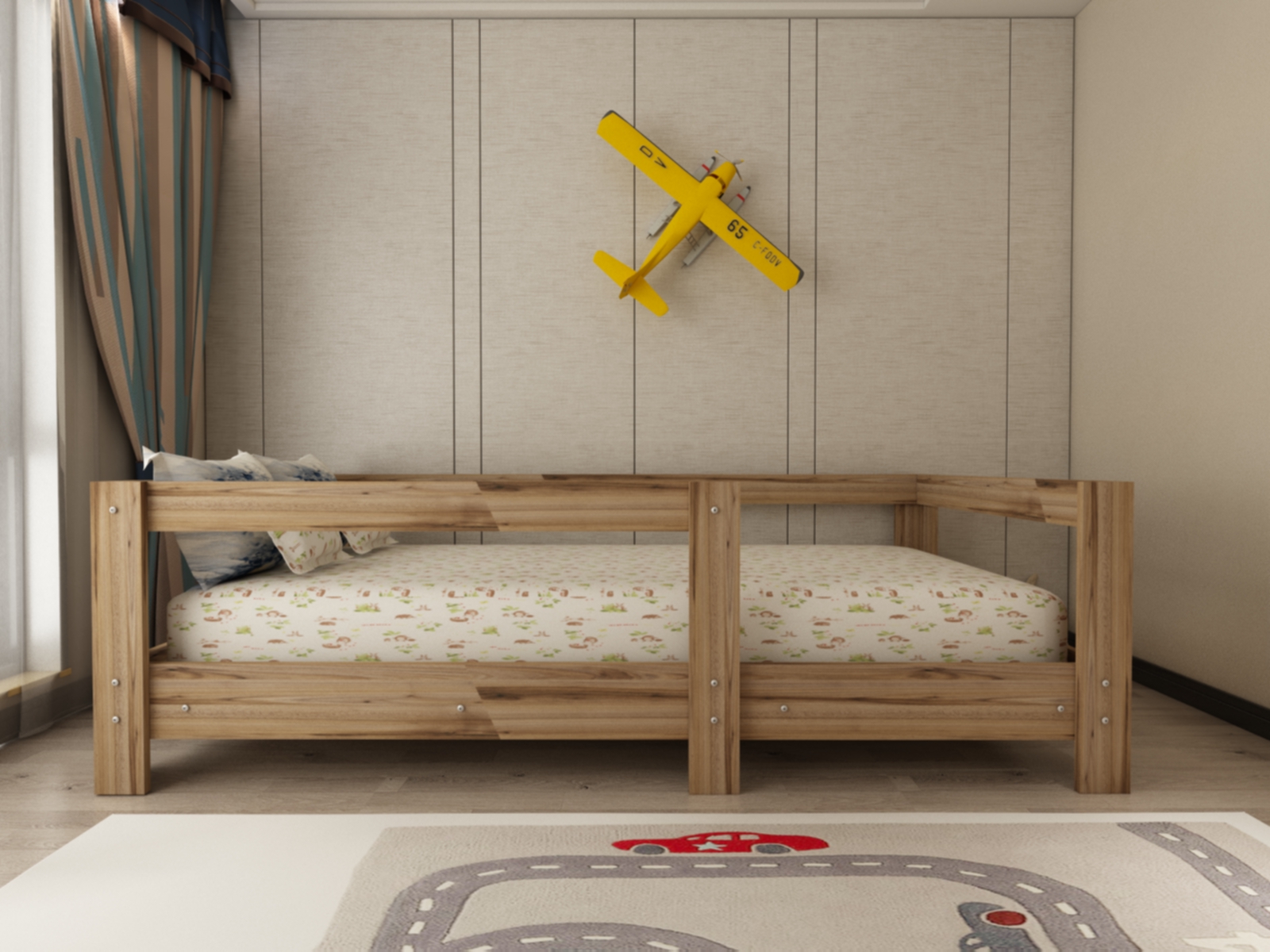 Montessori Çırağan Çocuk Karyolası 90x190 Yatak Uyumlu Y2