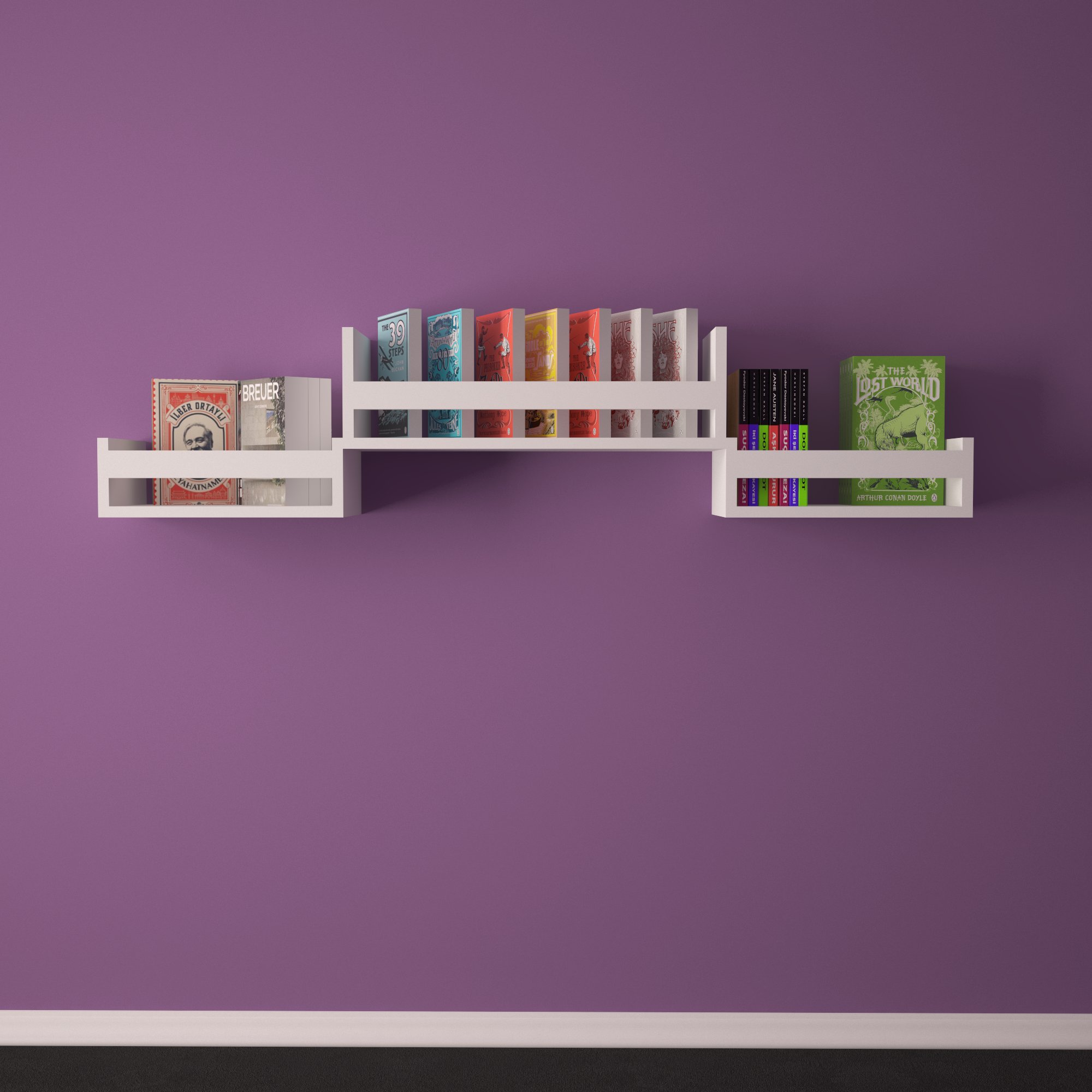 Ninnimo Mini Duvar Kitaplık Beyaz MD1-1 K-1009