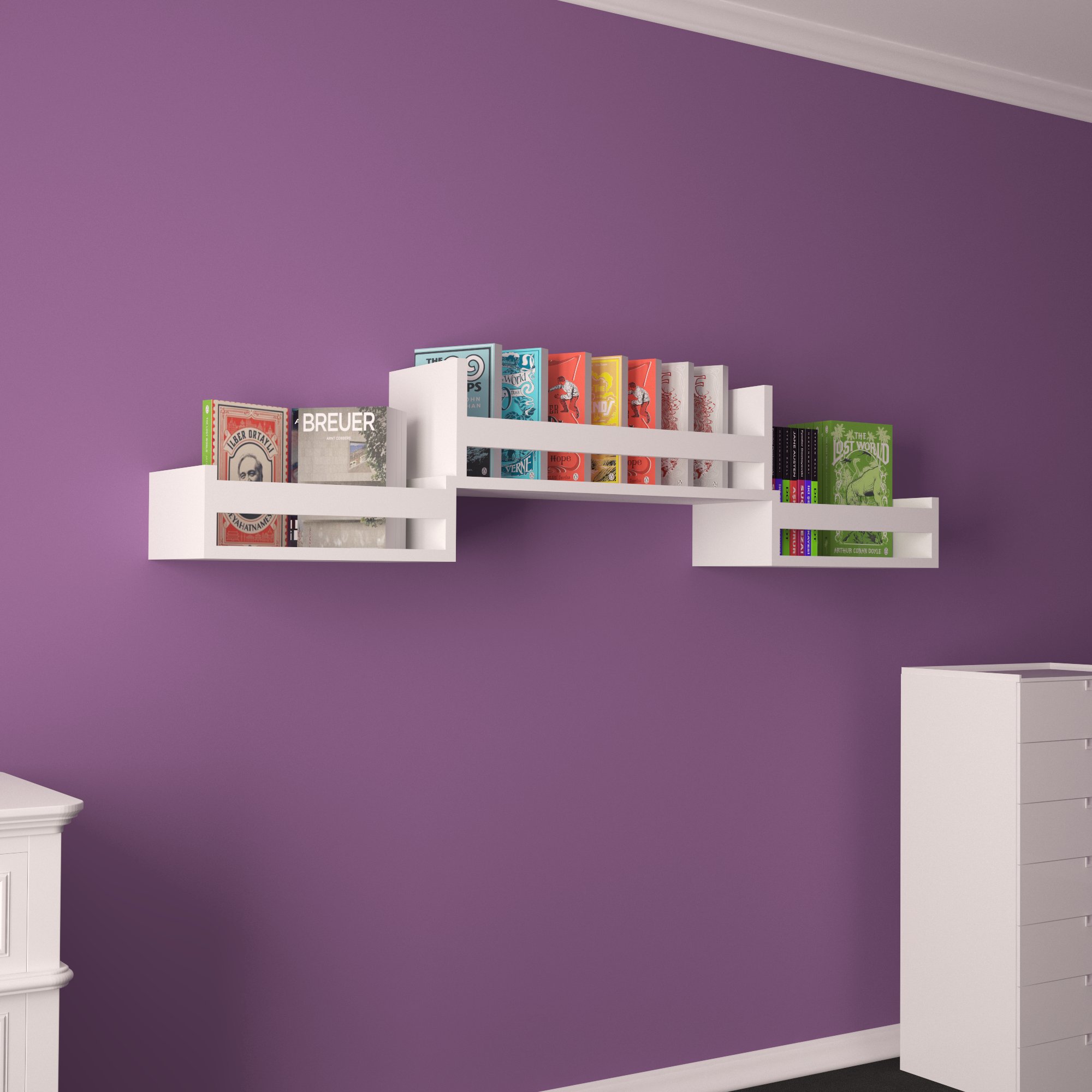 Ninnimo Mini Duvar Kitaplık Beyaz MD1-1 K-1009