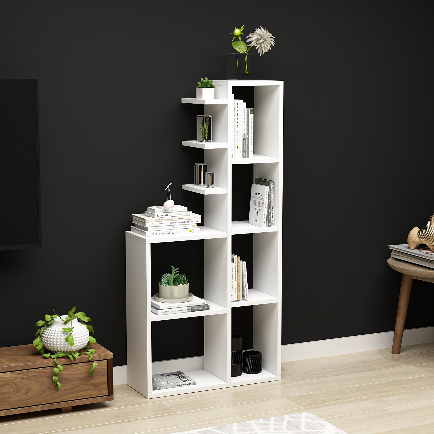 Dalen Beyaz Mdf Kitaplık