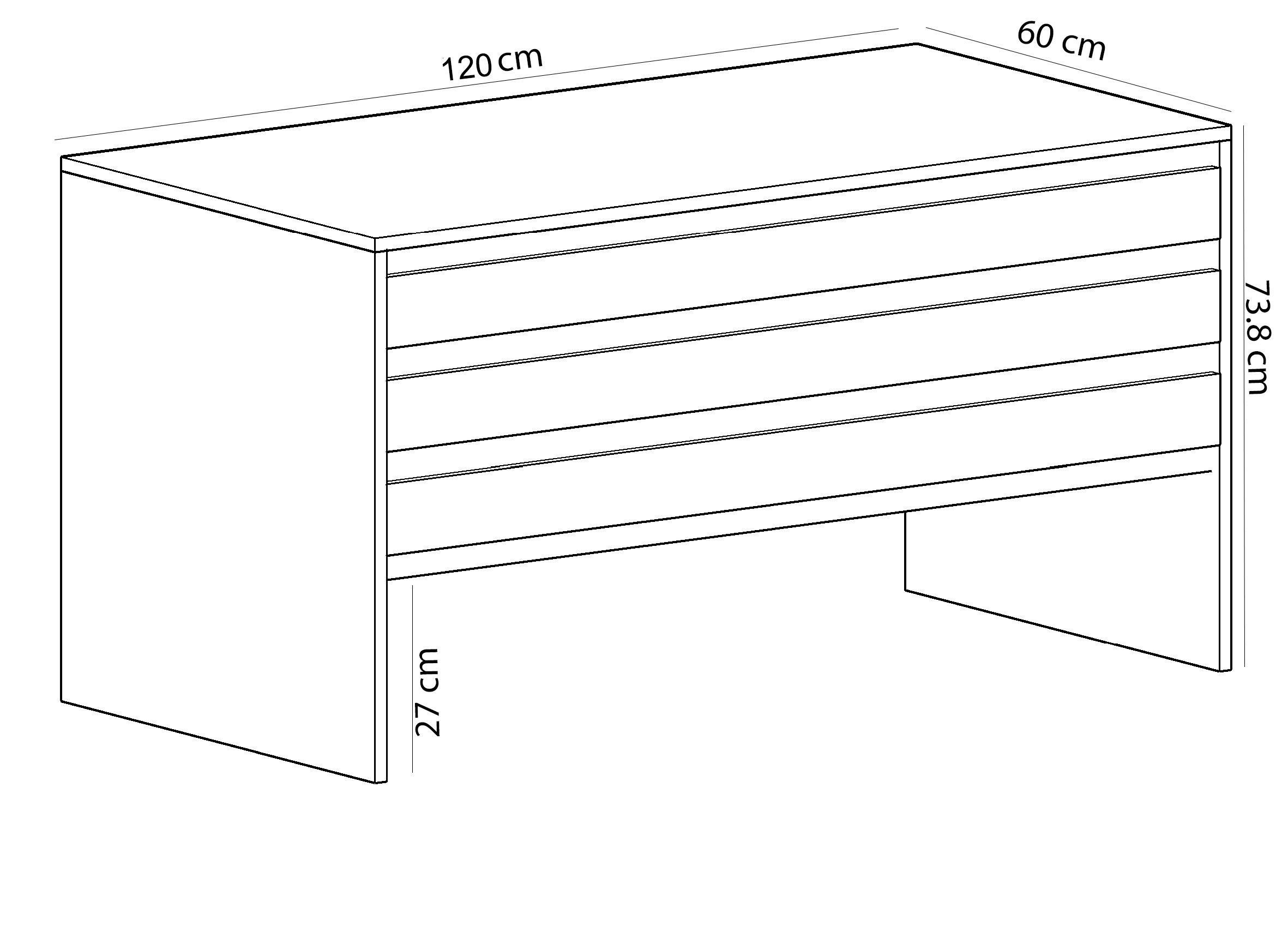 Jeff Çalışma Masası Concept Beyaz  60x120 Ofis Bilgisayar Masası