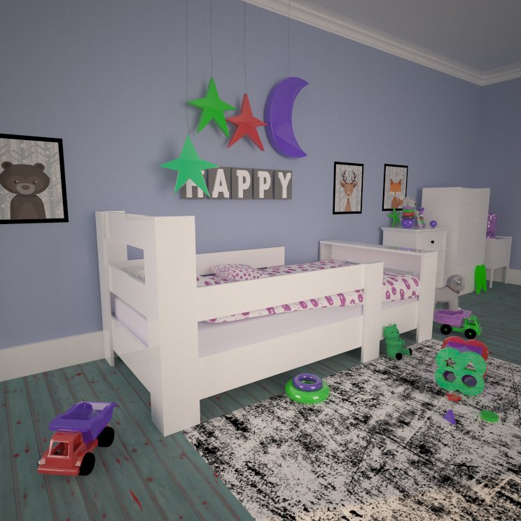 Ninnimo 90x190 Yatak Uyumlu Beyaz MDF Karyola- MY102-1