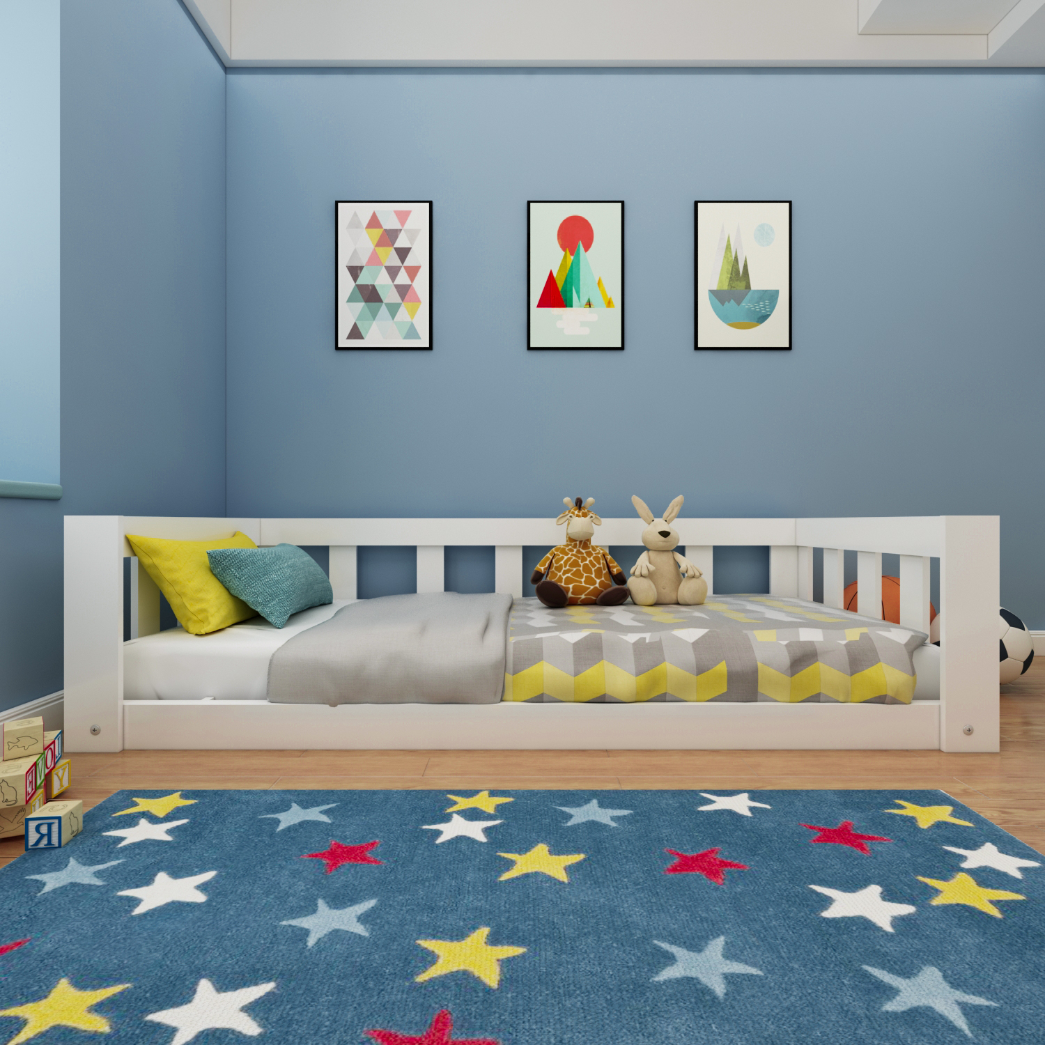 VEGA MONTESSORİ %100 MDF KARYOLA BEYAZ 90X190 NM-MY11