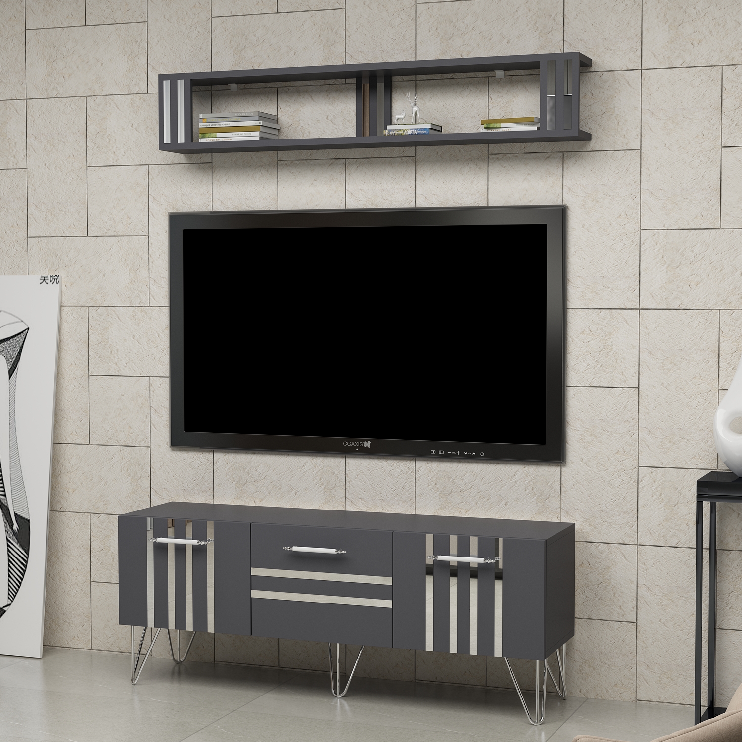 HILT TV ÜNİTESİ - 4 (GÜMÜŞ)