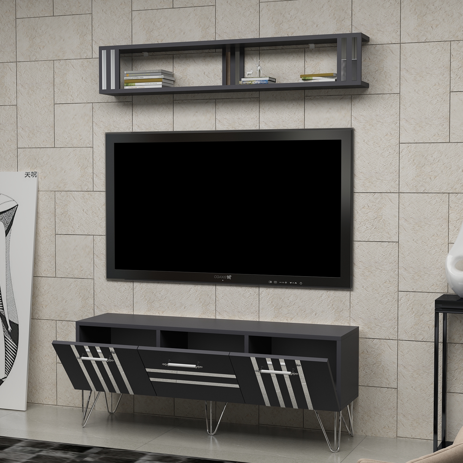 HILT TV ÜNİTESİ - 4 (GÜMÜŞ)