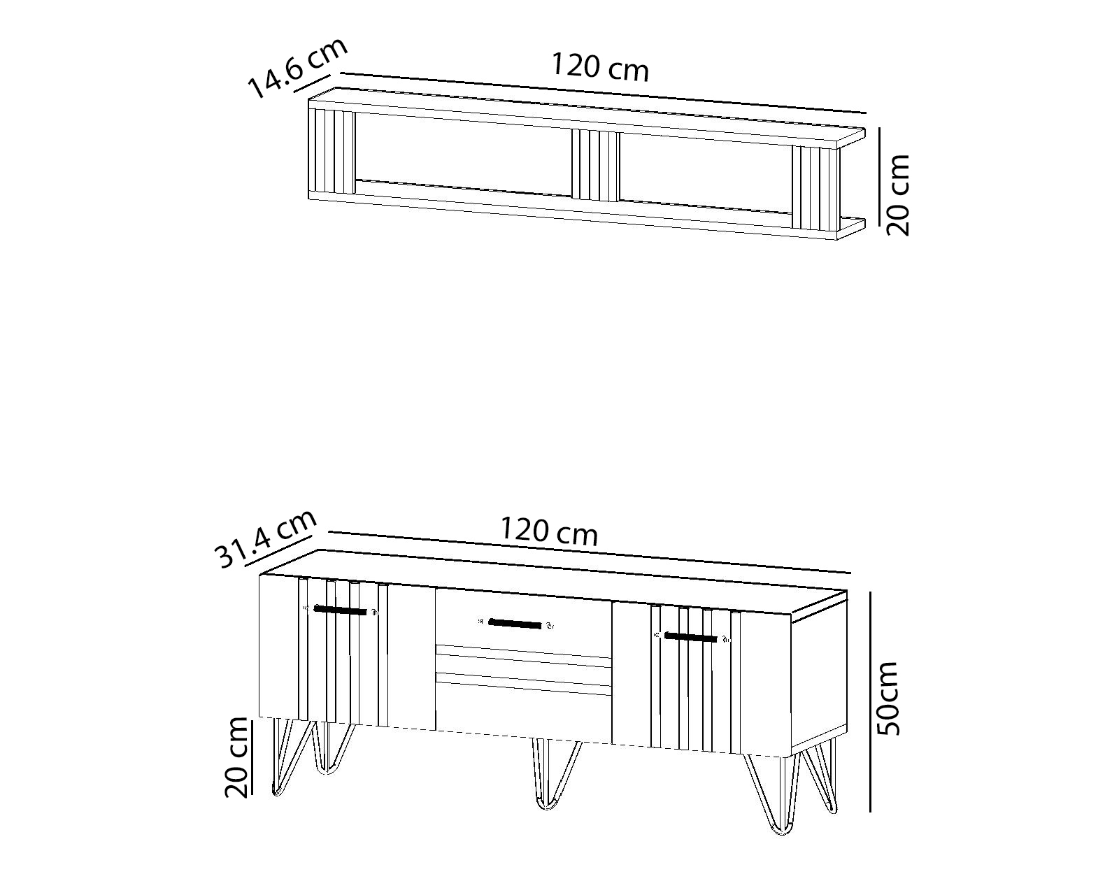 HILT TV ÜNİTESİ - 4 (GÜMÜŞ)