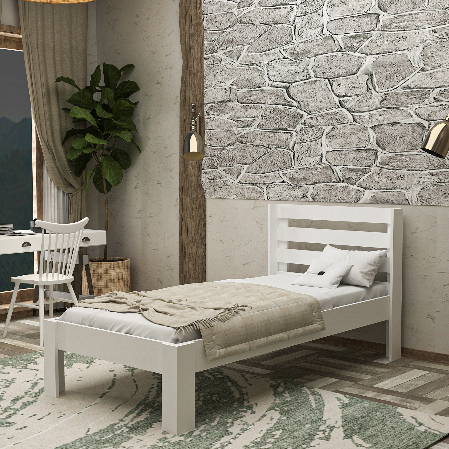 Tiwiti 90x190 Yatak Uyumlu Beyaz Mdf Karyola