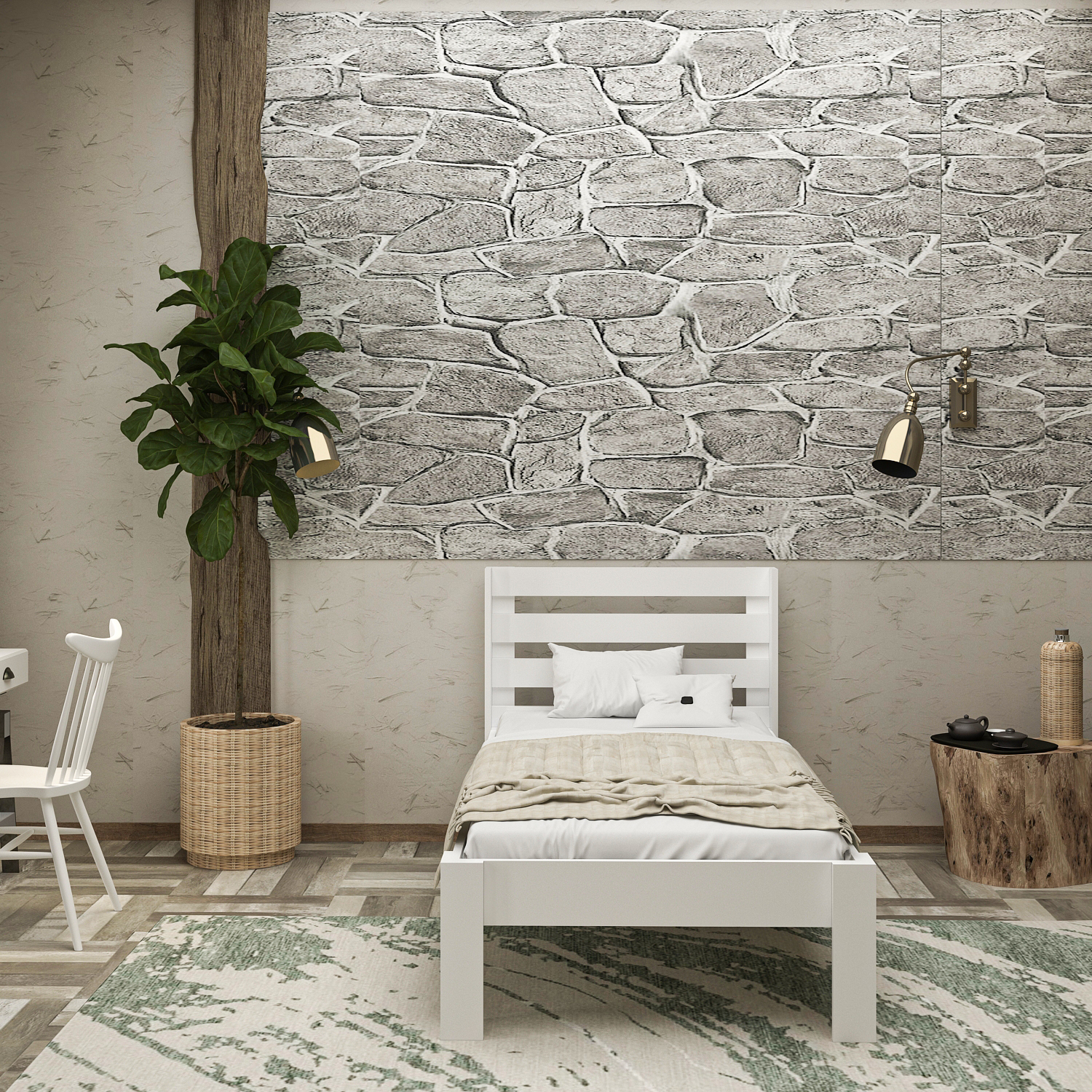 Tiwiti 90x190 Yatak Uyumlu Beyaz Mdf Karyola