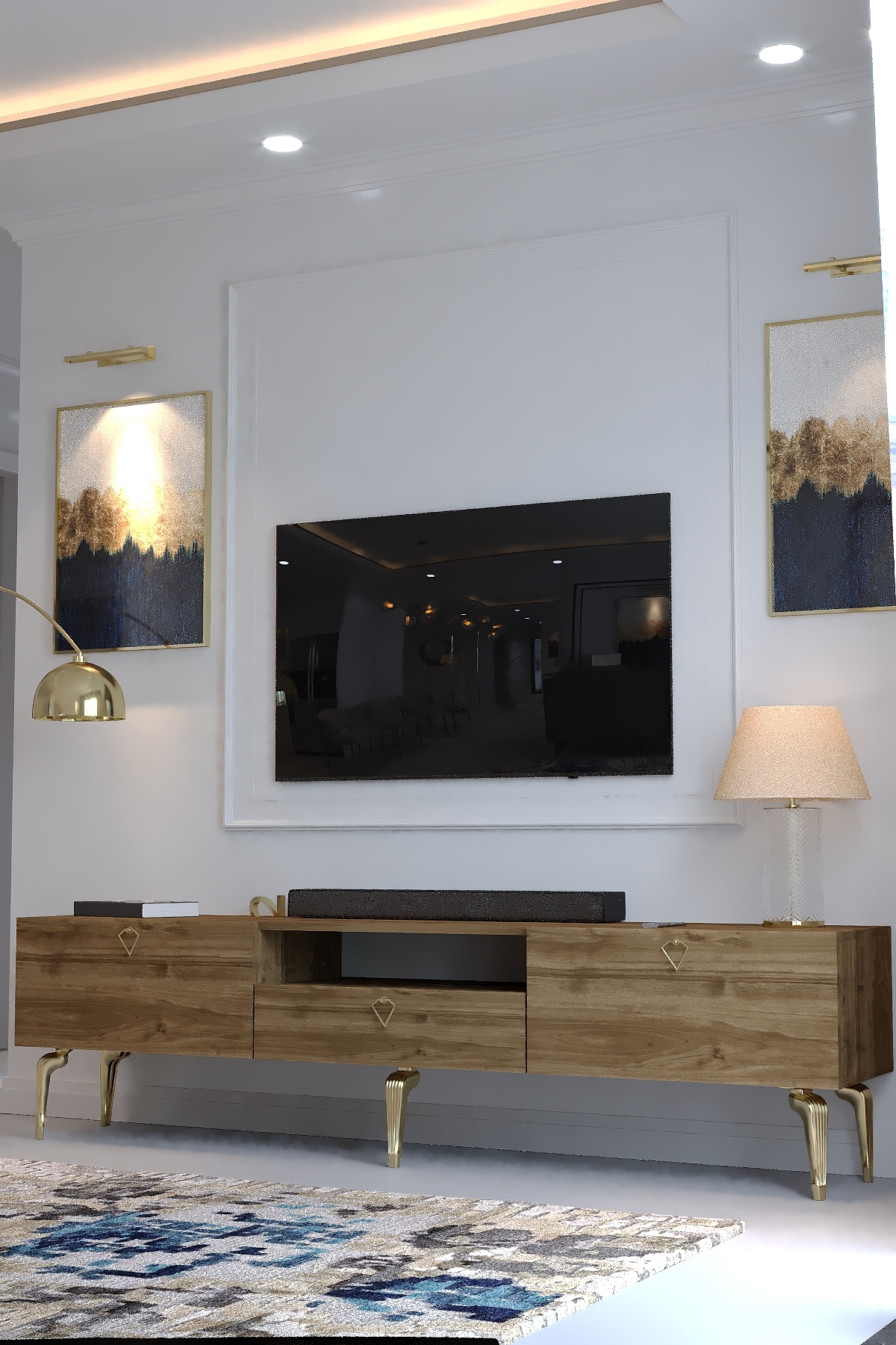 KARNAVAL TV ÜNİTESİ - GA2-1006-2 CEVİZ GOLD