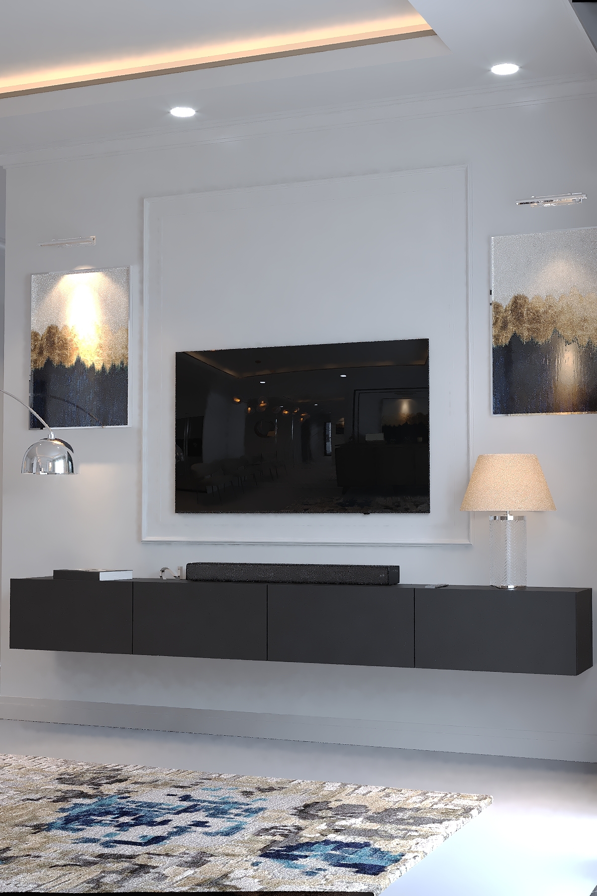KARNAVAL 240 CM DUVARA MONTE TV SEHPASI - DM1002-4 ANTRASİT