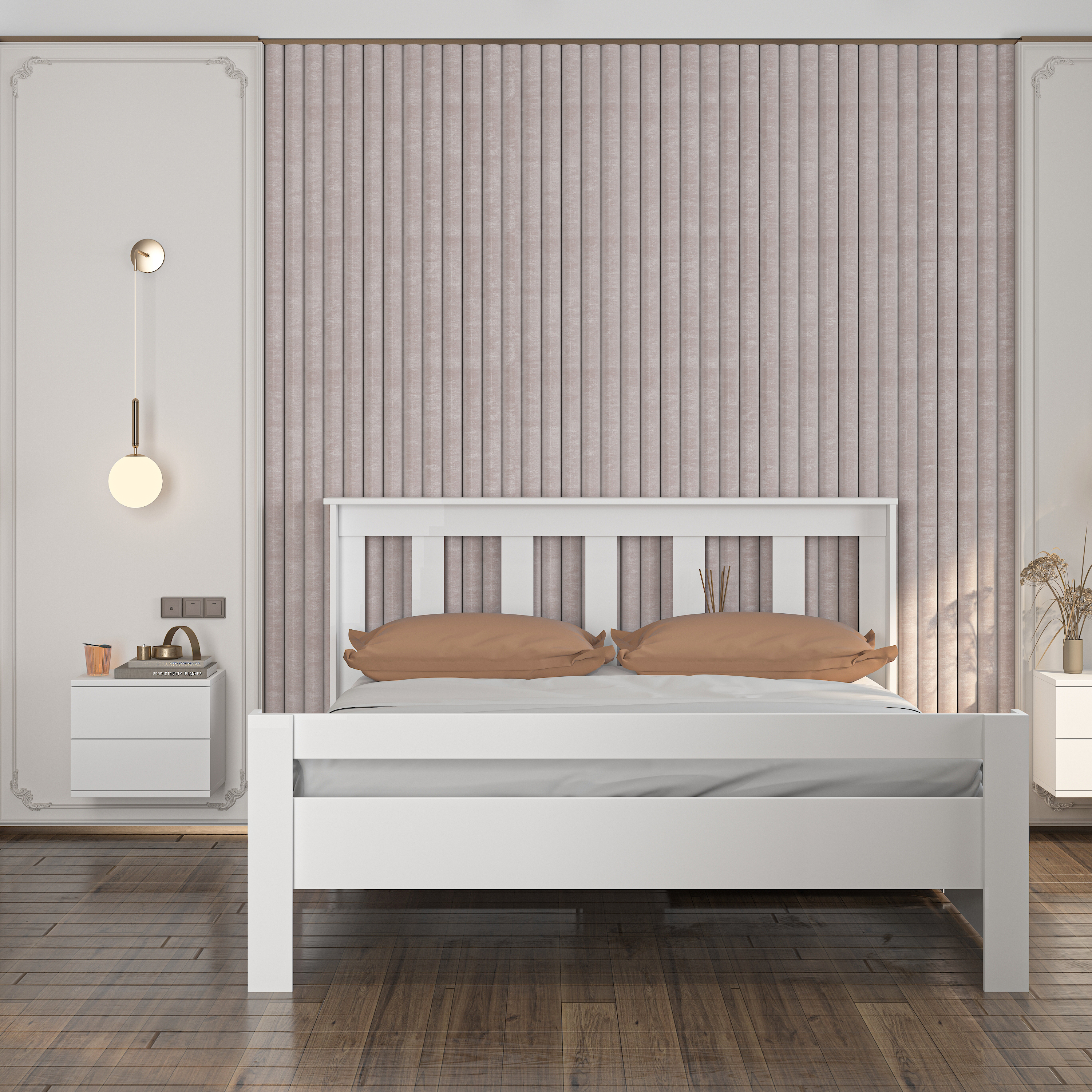 Mdf Beyaz Duvara Monte Komodin DM1002
