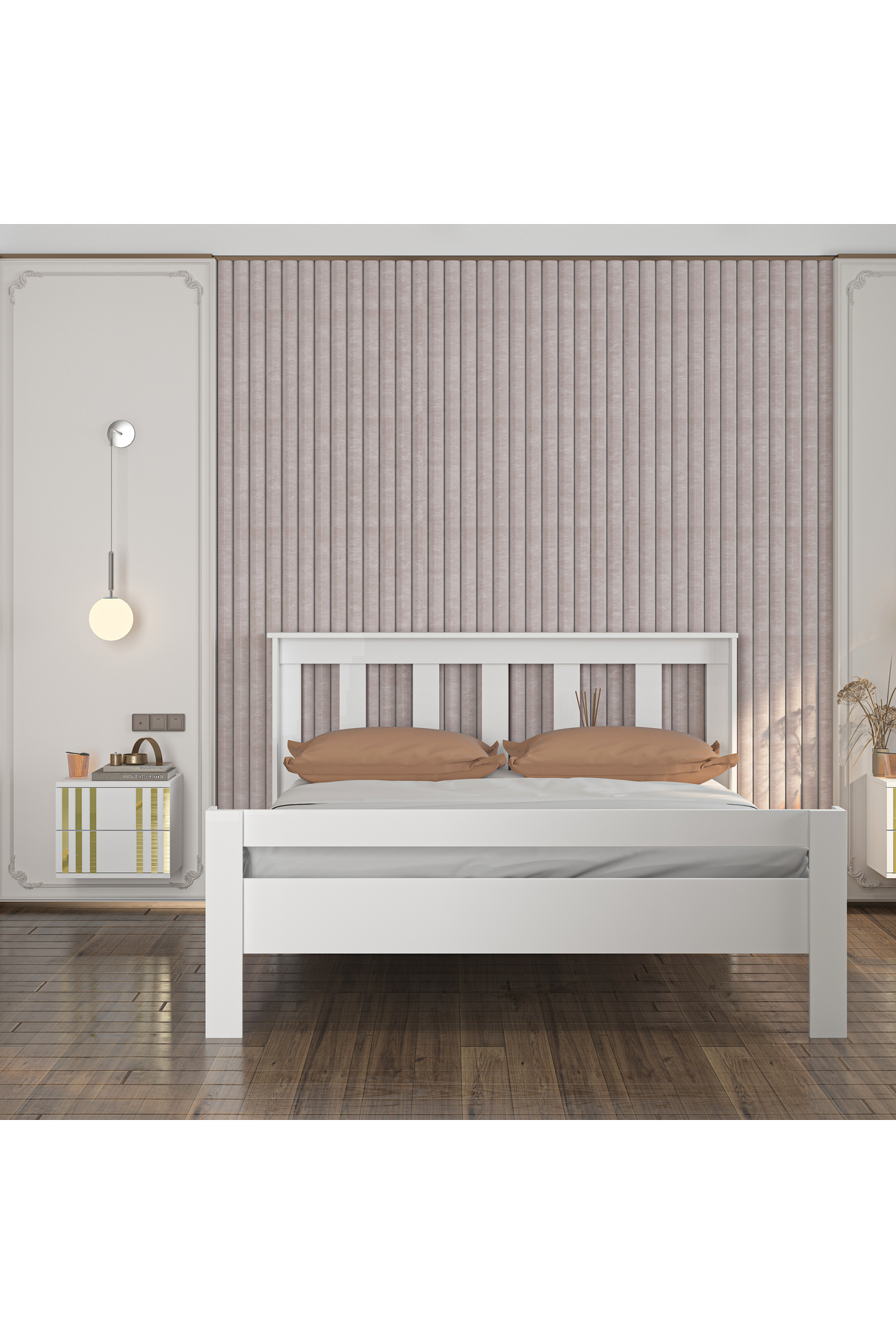 Mdf Beyaz Duvara Monte Komodin DMG1003