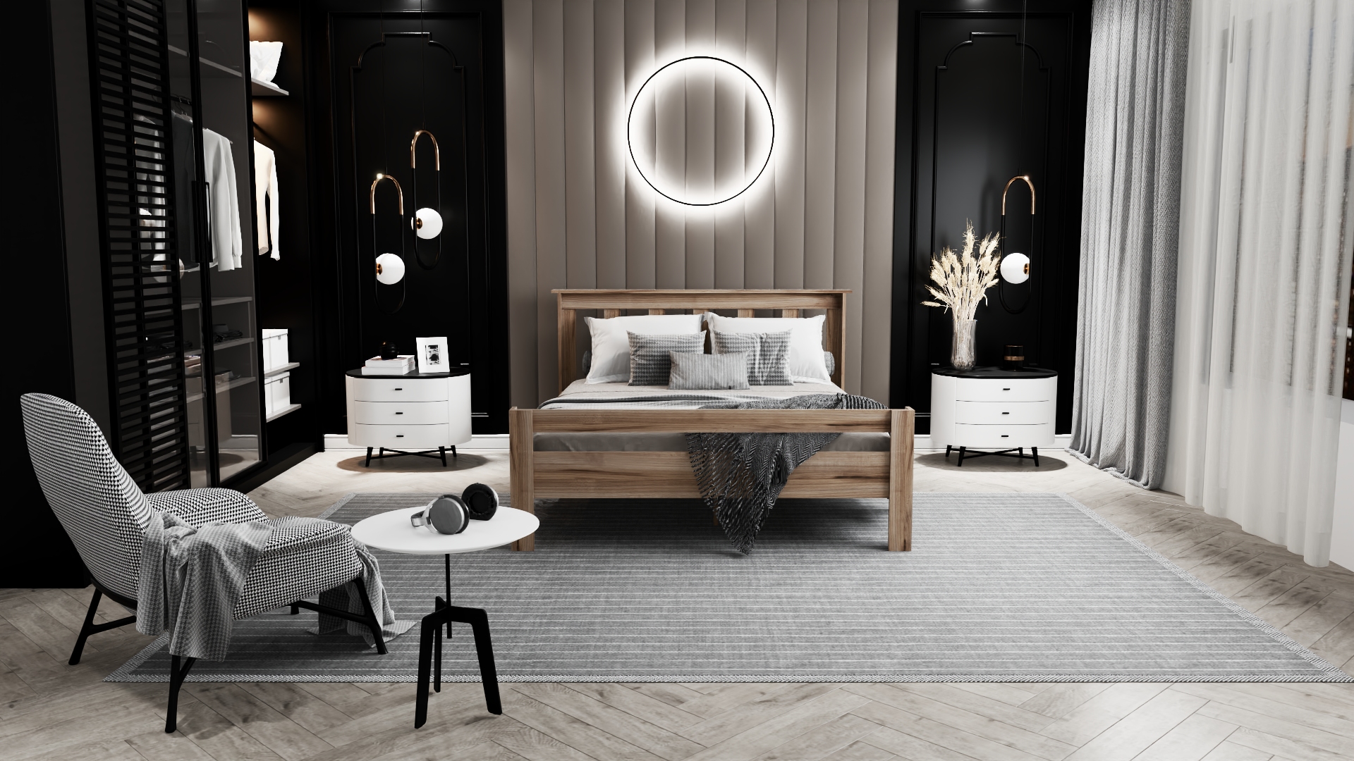 Ninnimo Still 160X200 Yatak Uyumlu Çift Kişilik Çırağan Karyola - SÇY-3