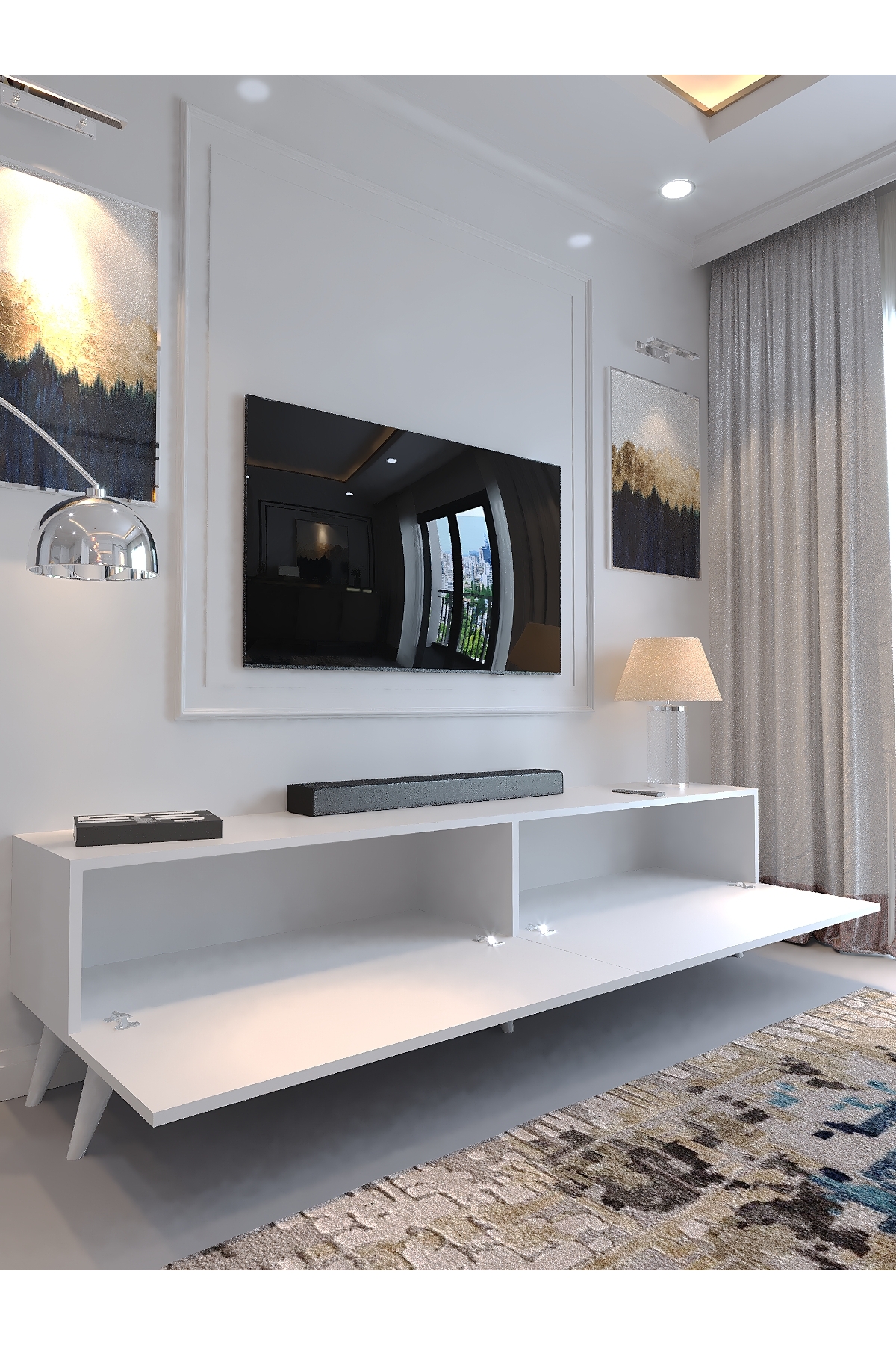 KARNAVAL TV ÜNİTESİ - A1-W1003-1 BEYAZ