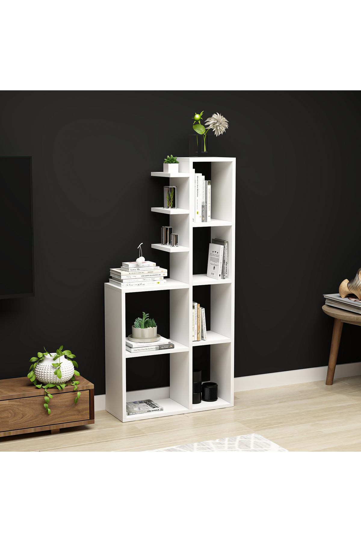 Dalen Beyaz Mdf Kitaplık