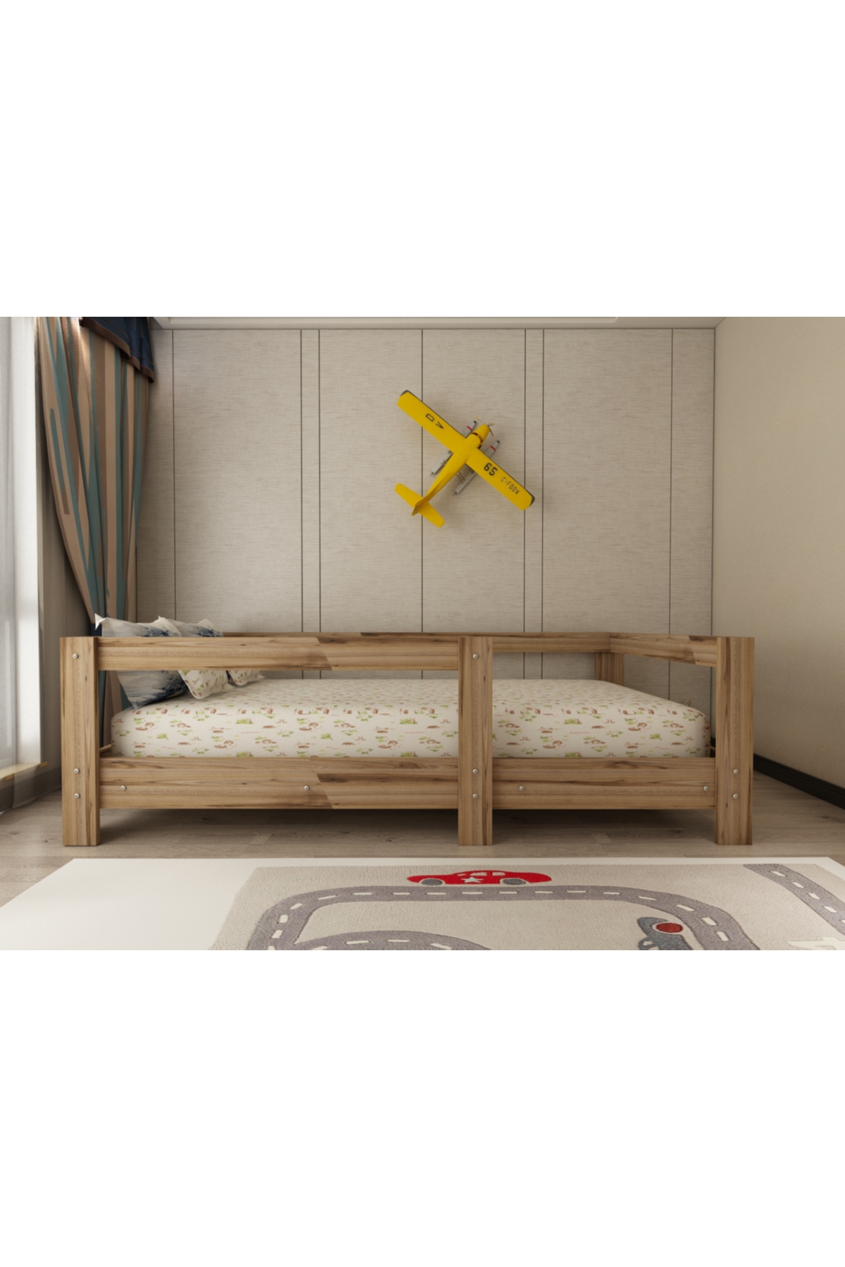 Montessori Çırağan Çocuk Karyolası 90x190 Yatak Uyumlu Y2