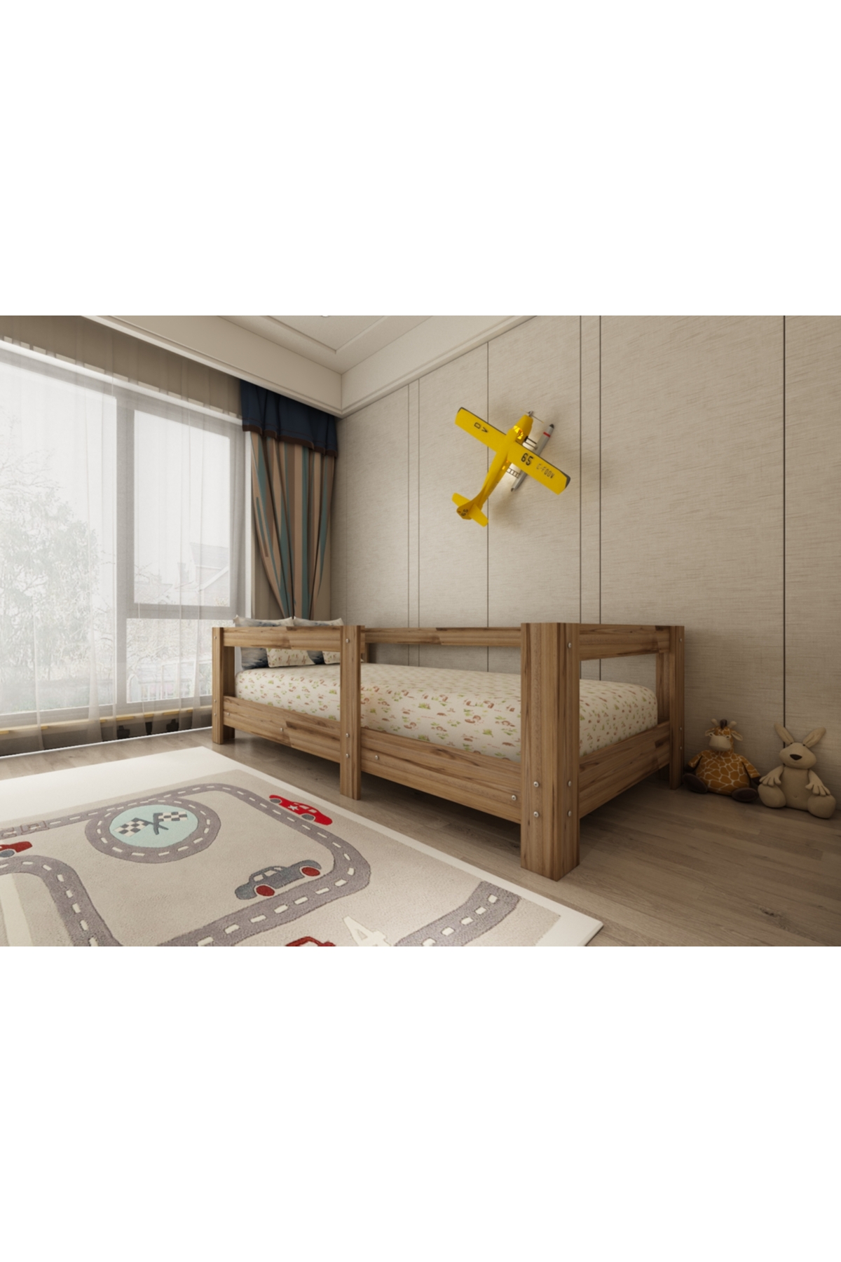 Montessori Çırağan Çocuk Karyolası 90x190 Yatak Uyumlu Y2