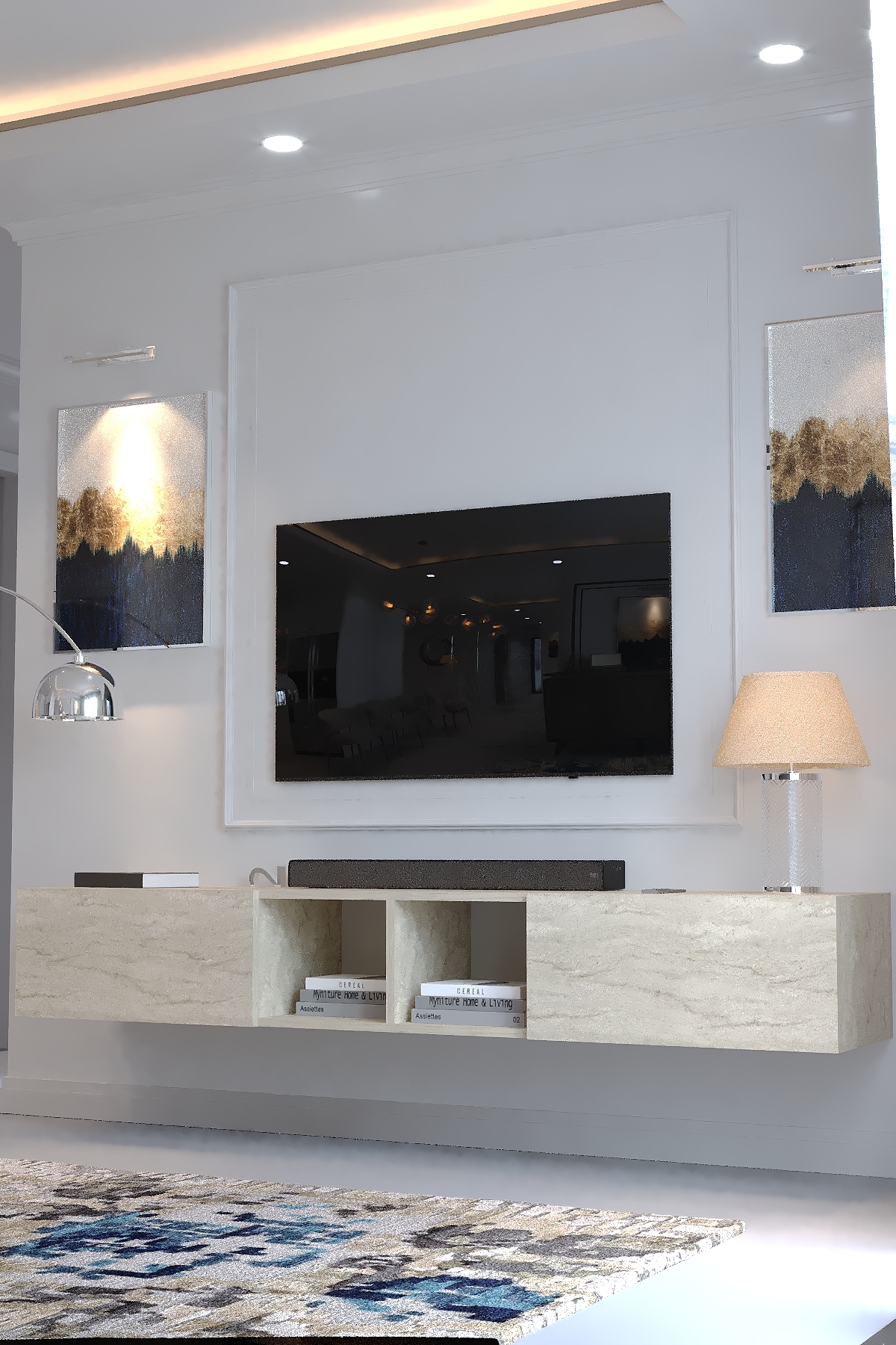 KARNAVAL DUVARA MONTE TV ÜNİTESİ - DM1005-8 TRAVERTEN