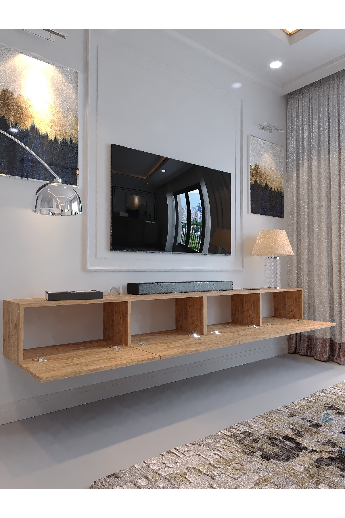 KARNAVAL 240 CM DUVARA MONTE TV SEHPASI - DM1002-6 ÇAM