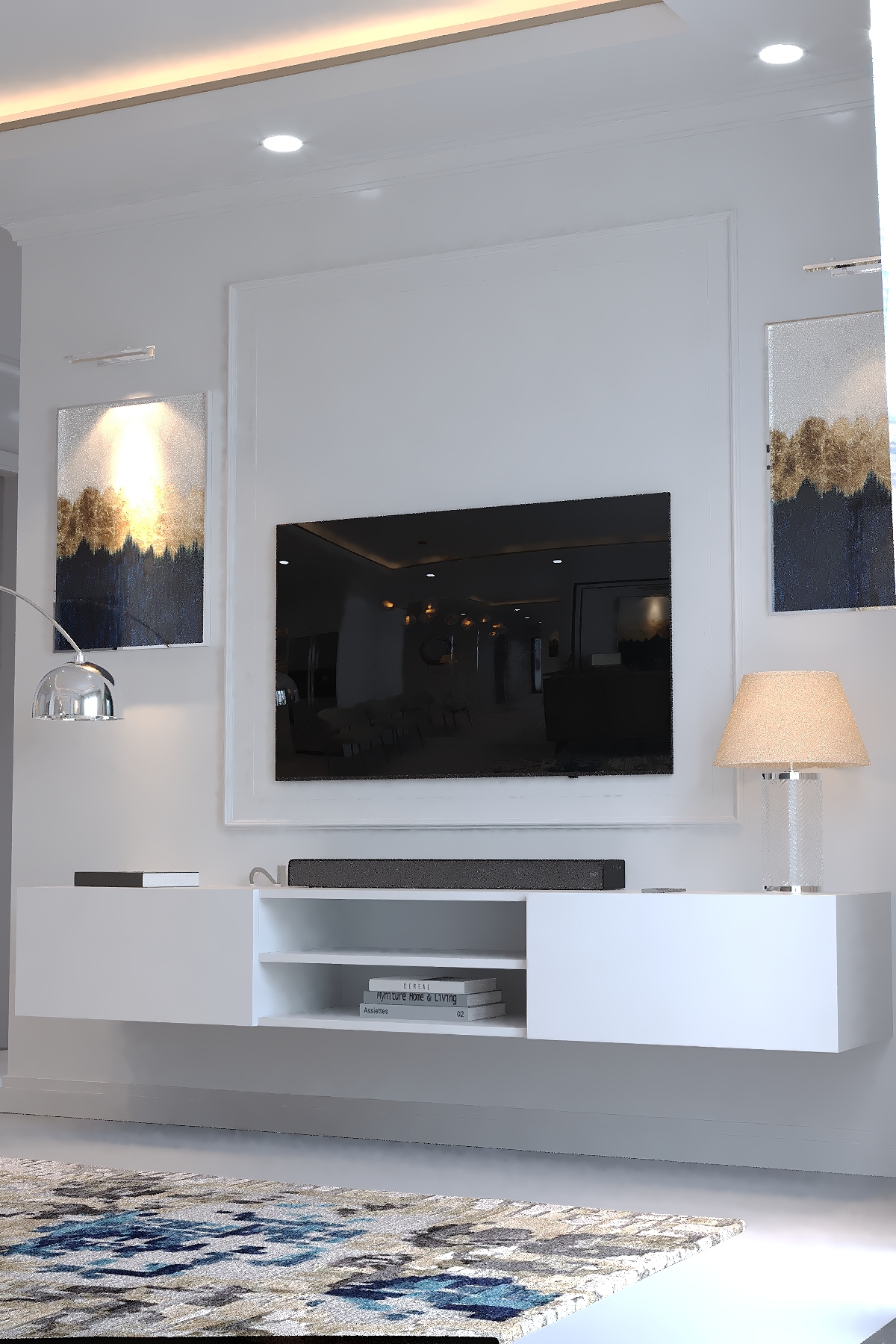 KARNAVAL DUVARA MONTE TV ÜNİTESİ - DM1004-1 BEYAZ