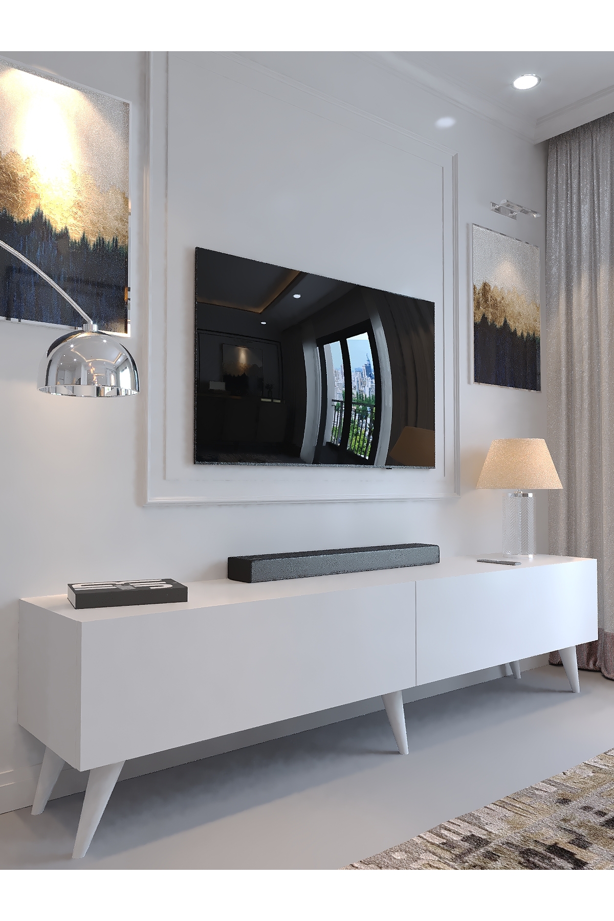 KARNAVAL TV ÜNİTESİ - A1-W1003-1 BEYAZ