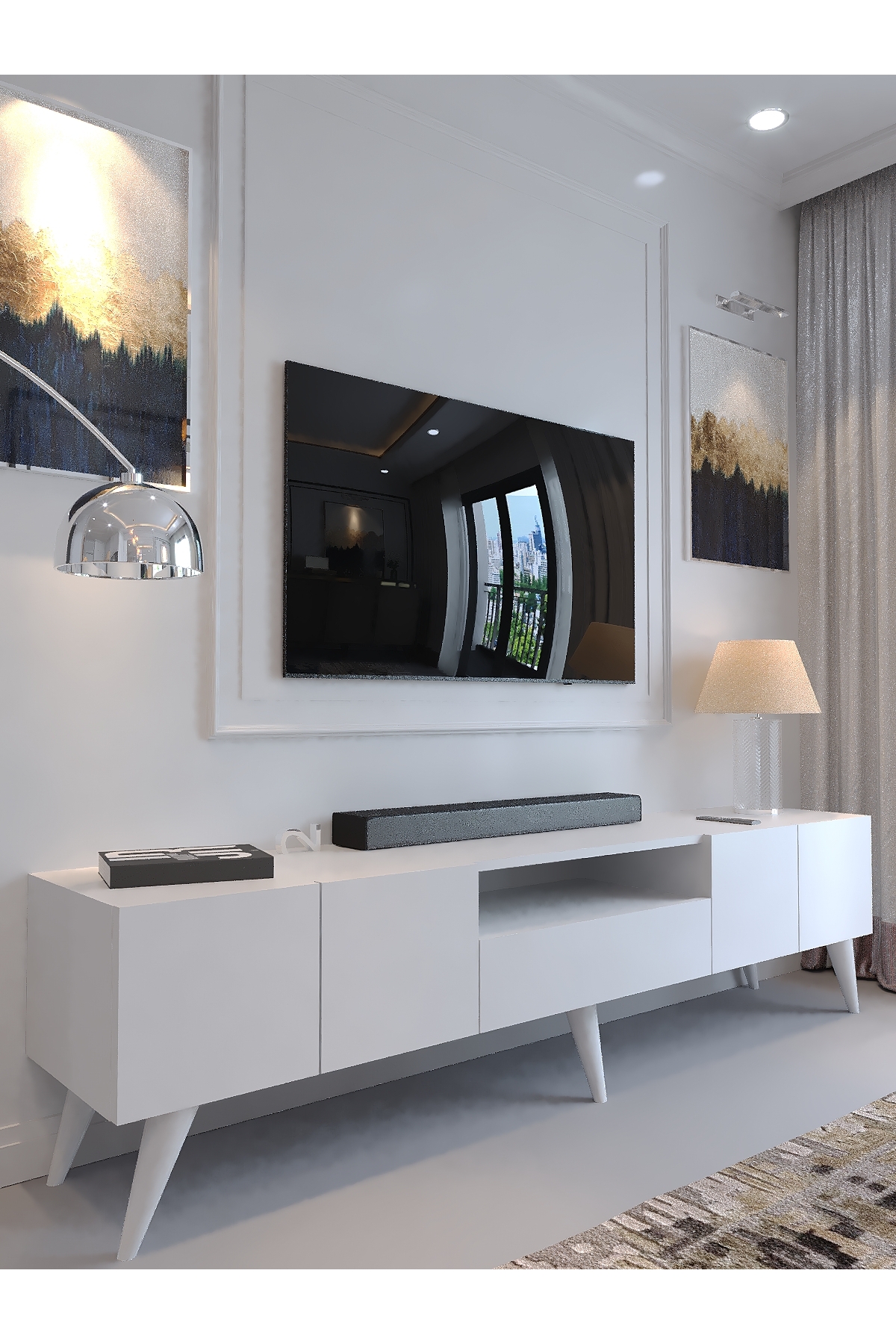 KARNAVAL TV ÜNİTESİ - A1-W1008-1 BEYAZ