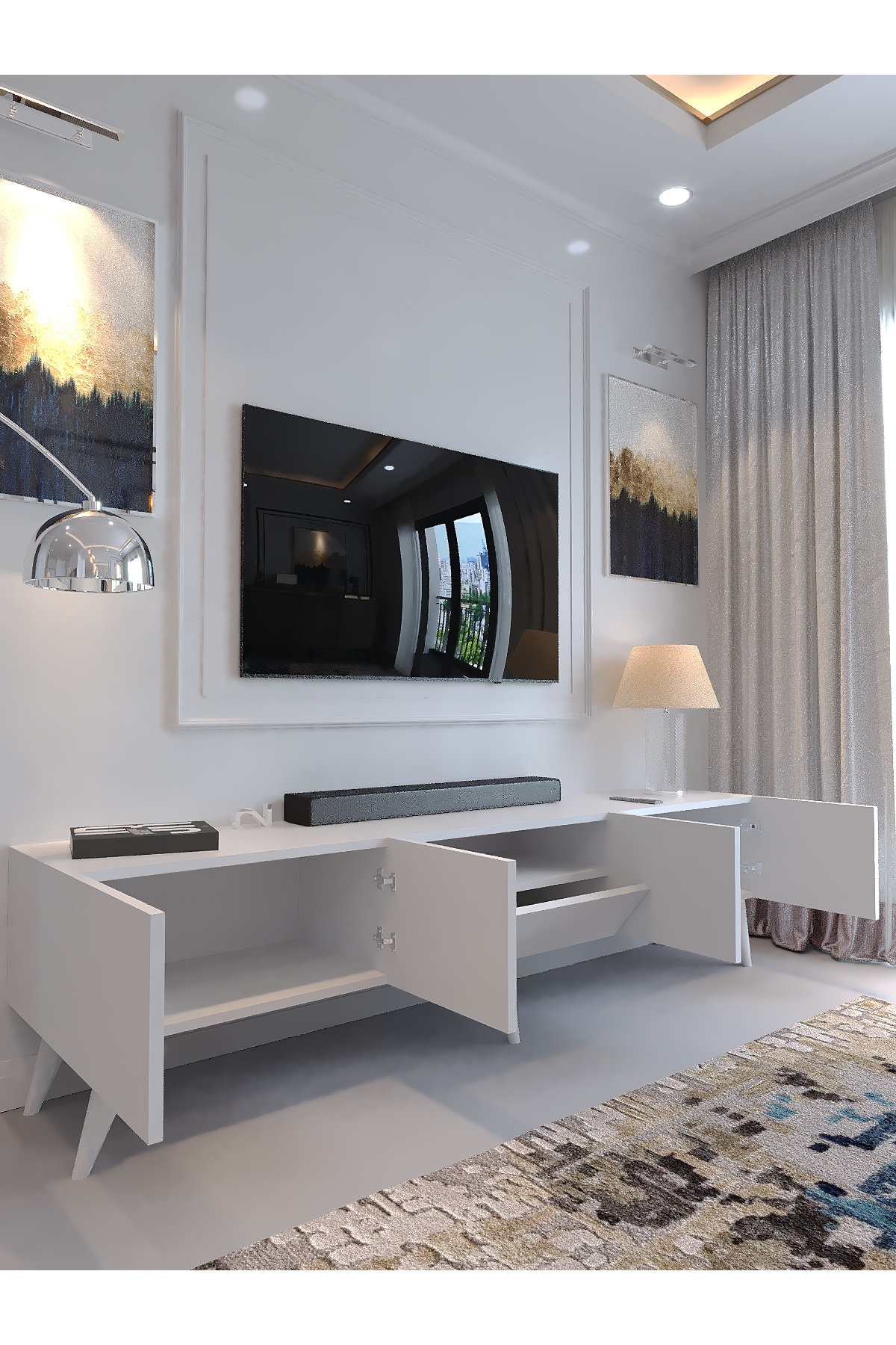 KARNAVAL TV ÜNİTESİ - A1-W1008-1 BEYAZ